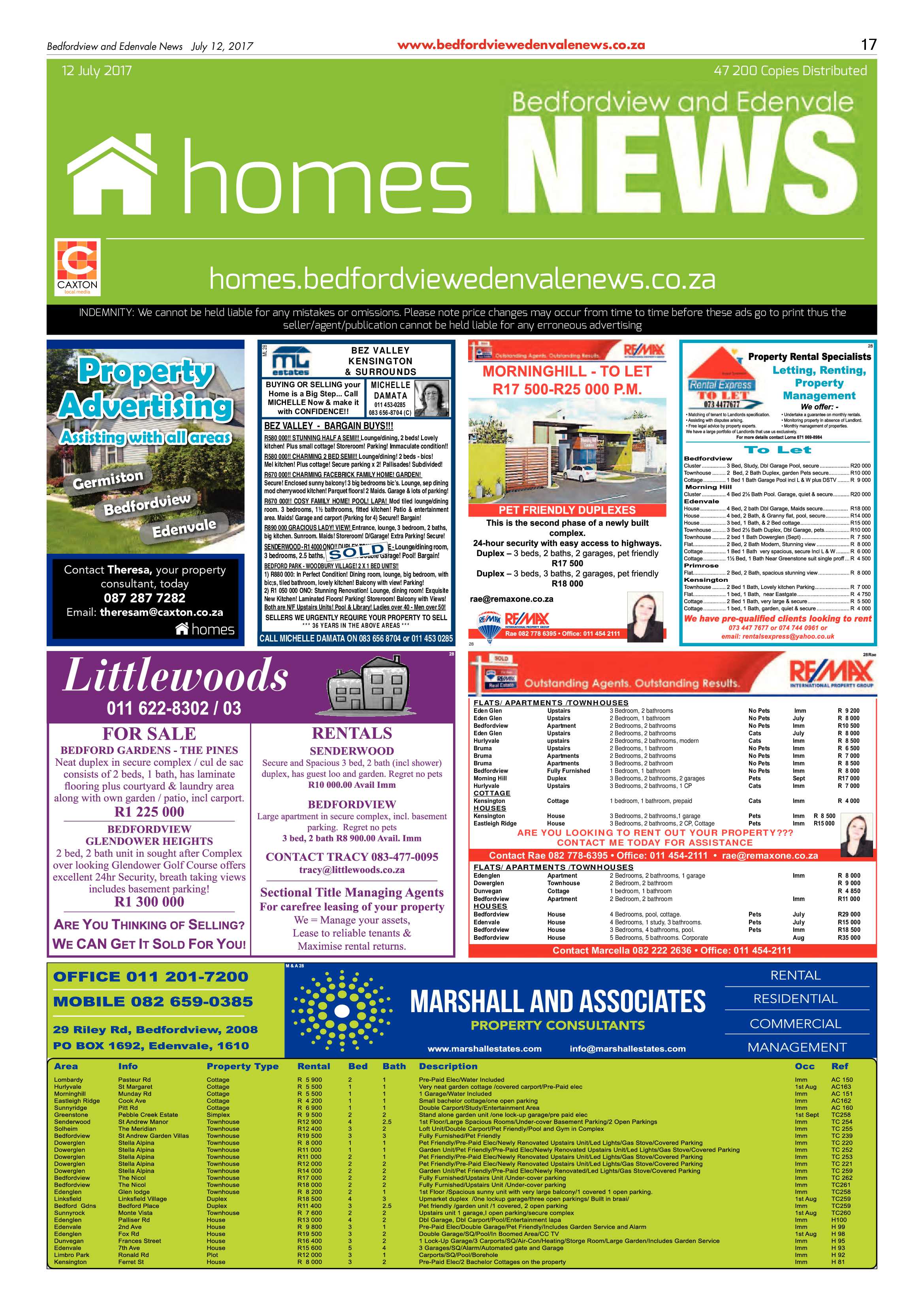 Bedfordview and Edenvale News 12 July 2017 page 17