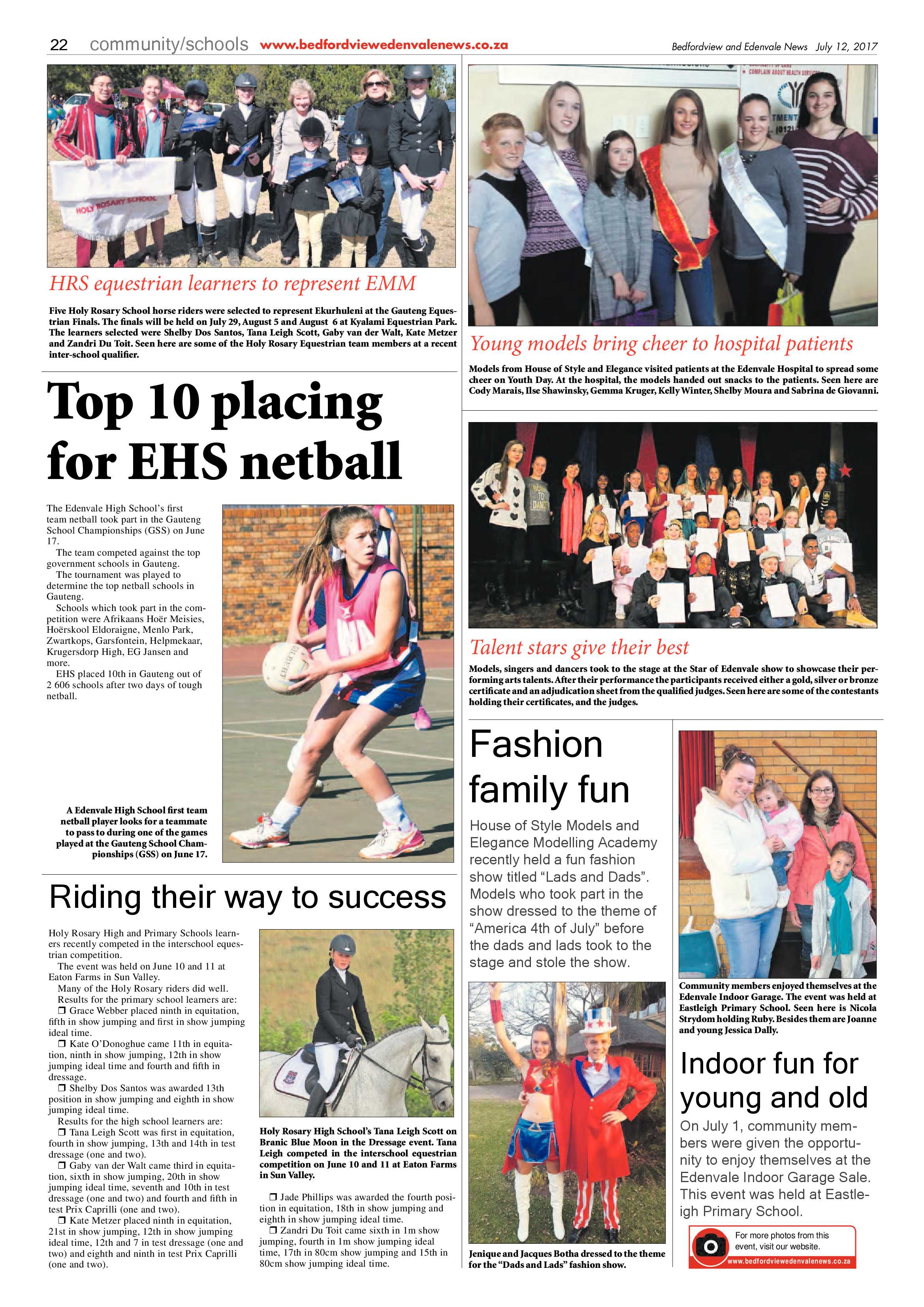Bedfordview and Edenvale News 12 July 2017 page 22