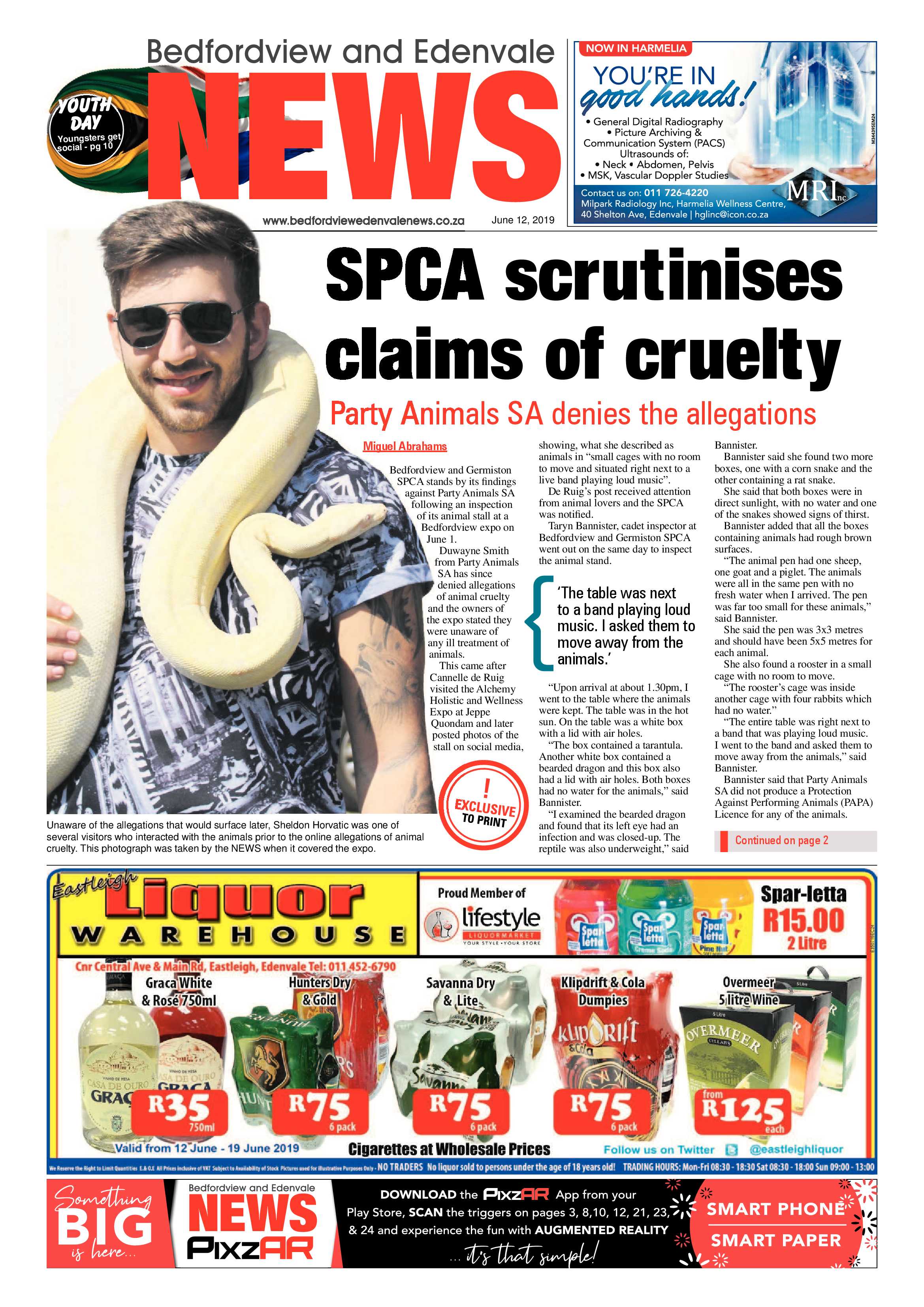Bedfordview and Edenvale News 12 June 2019 page 1