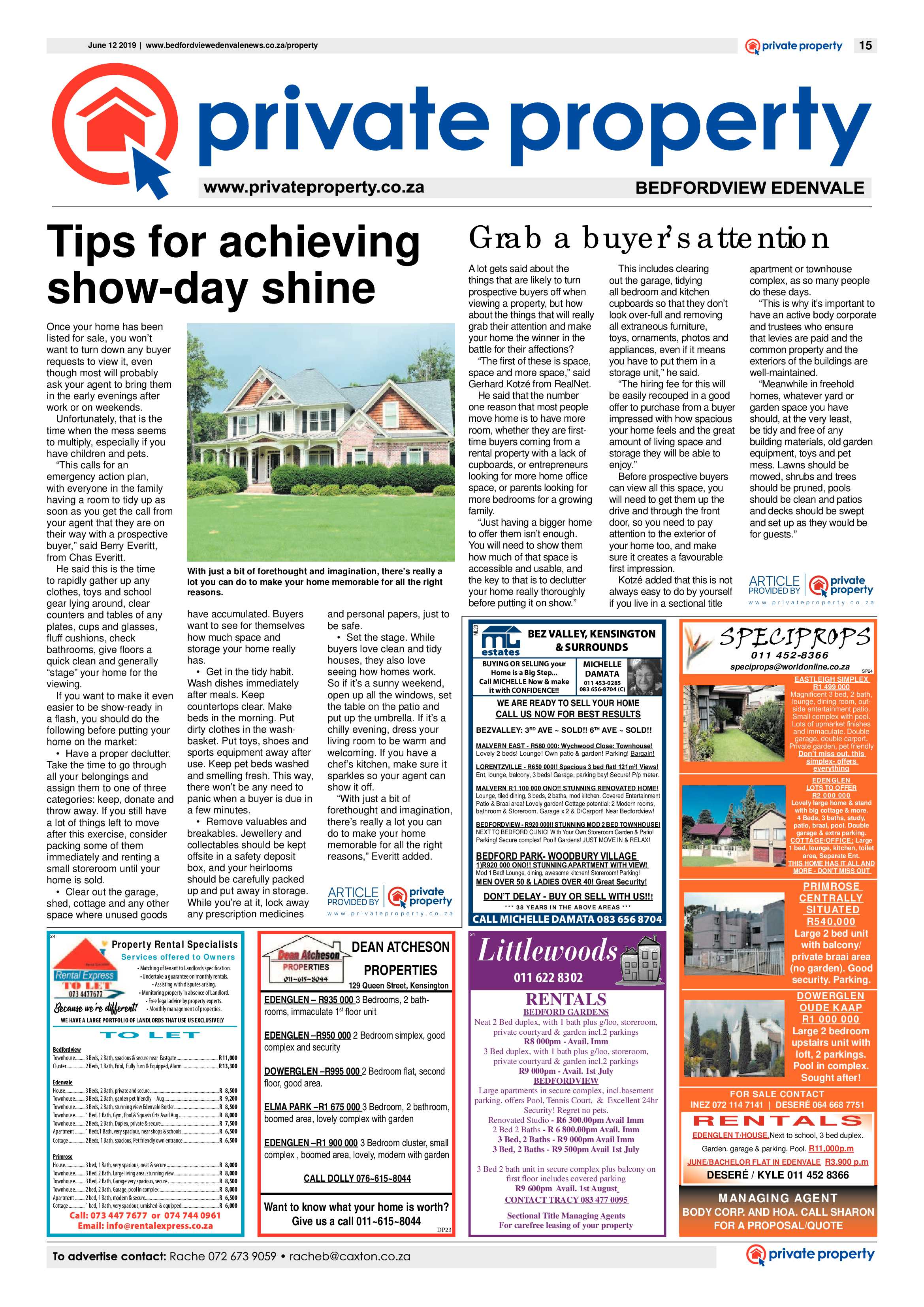 Bedfordview and Edenvale News 12 June 2019 page 15