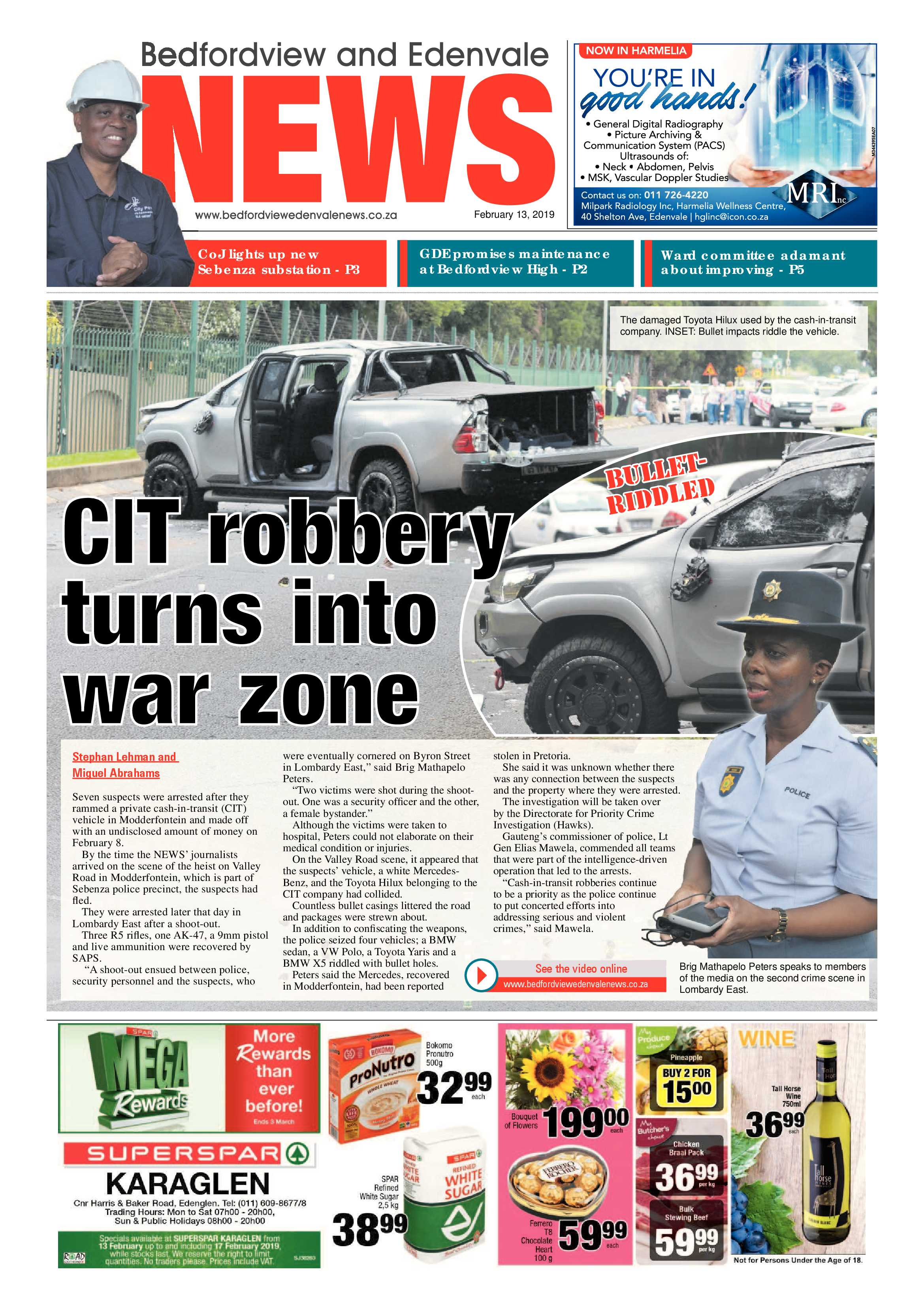 Bedfordview and Edenvale News 13 February 2019 page 1
