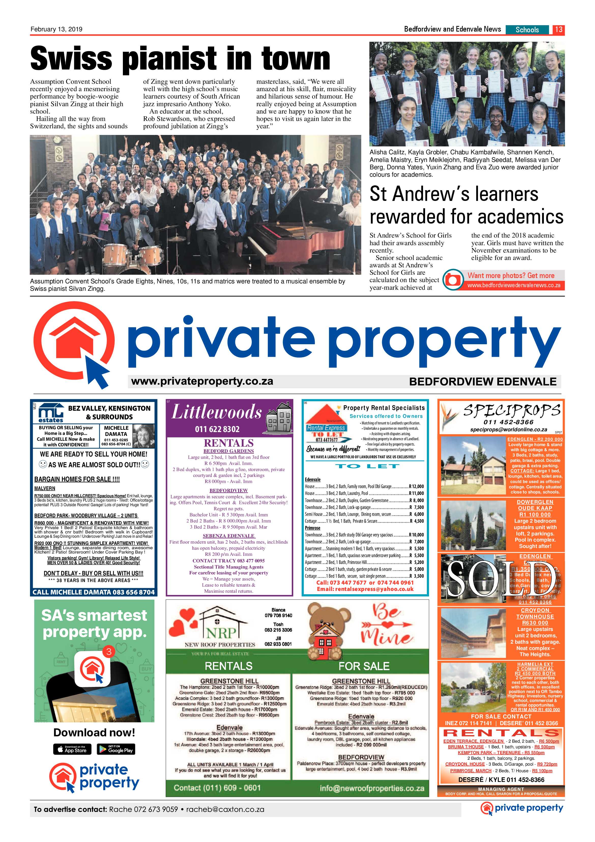 Bedfordview and Edenvale News 13 February 2019 page 13