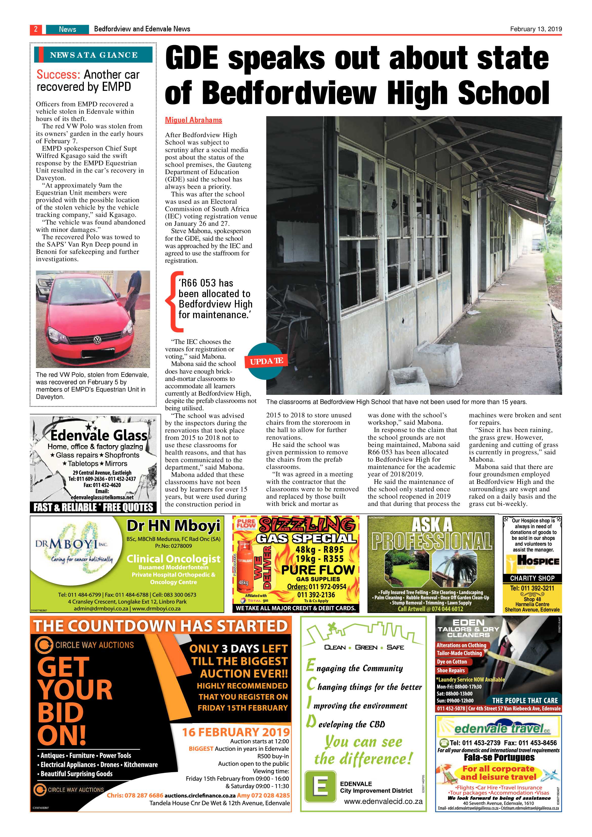 Bedfordview and Edenvale News 13 February 2019 page 2