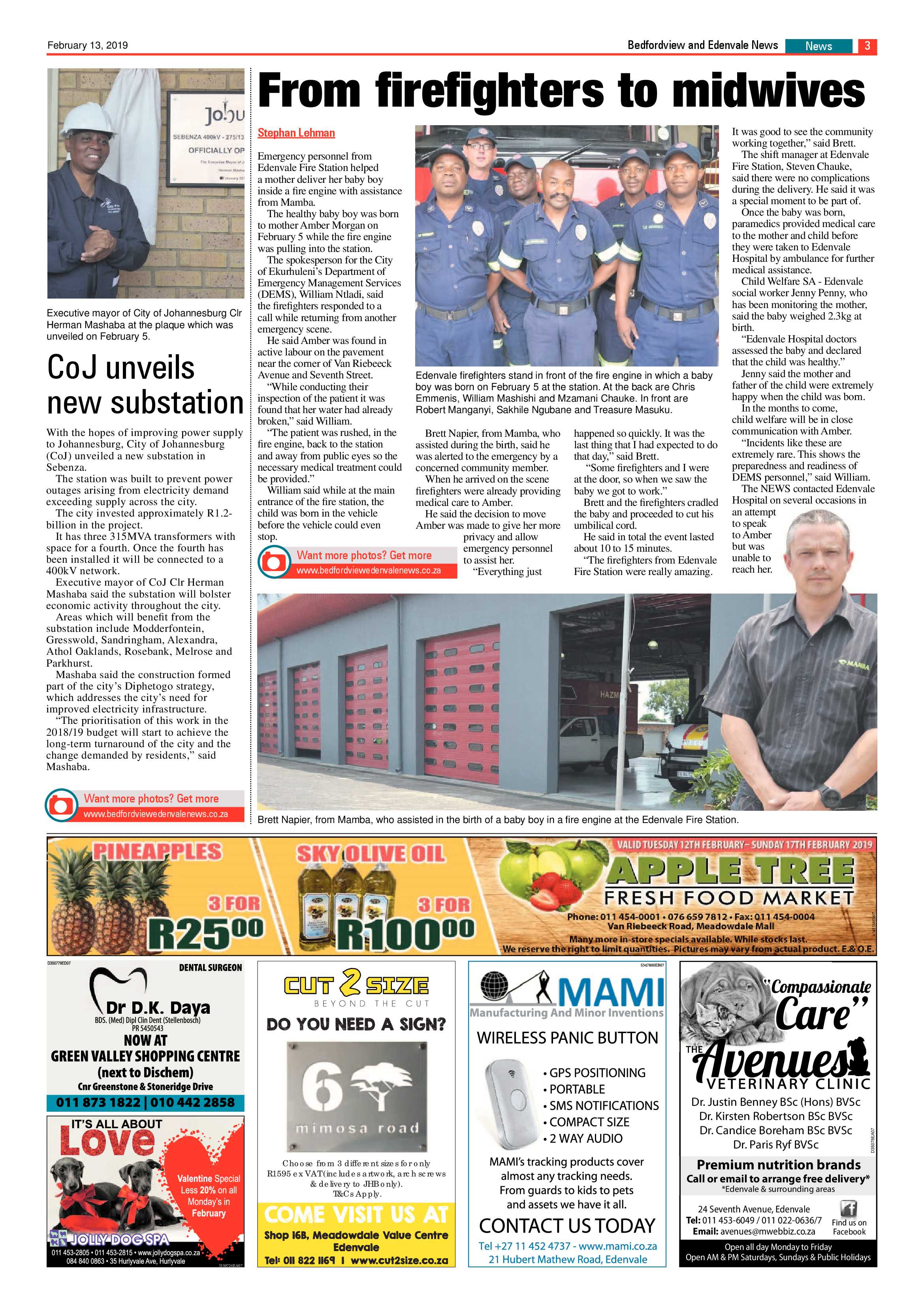 Bedfordview and Edenvale News 13 February 2019 page 3