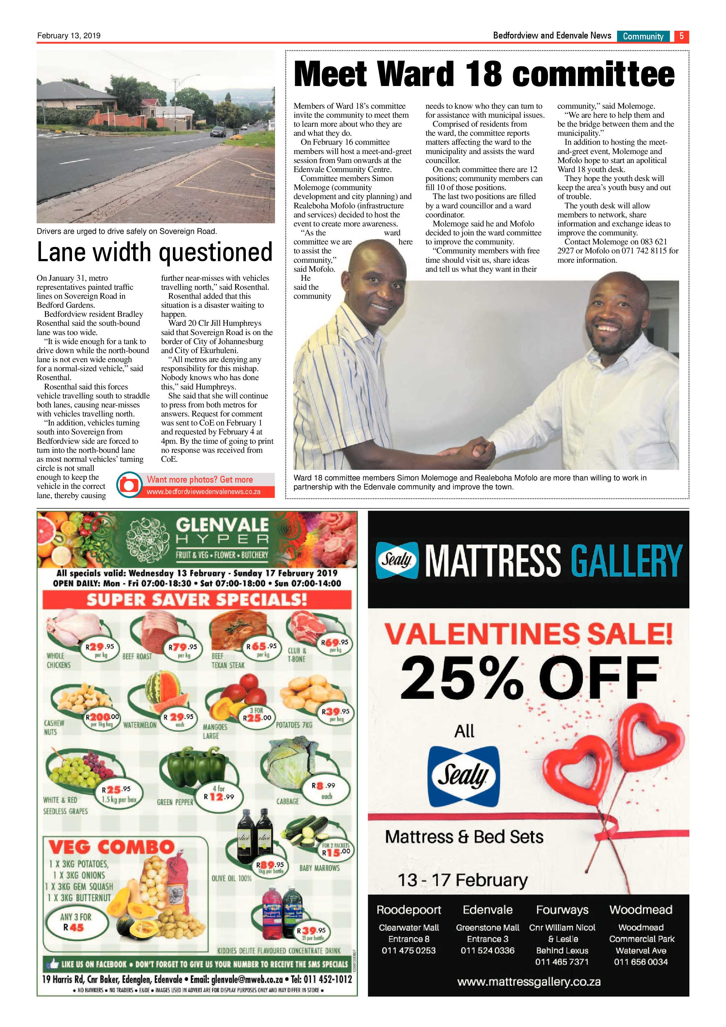 Bedfordview and Edenvale News 13 February 2019 page 5