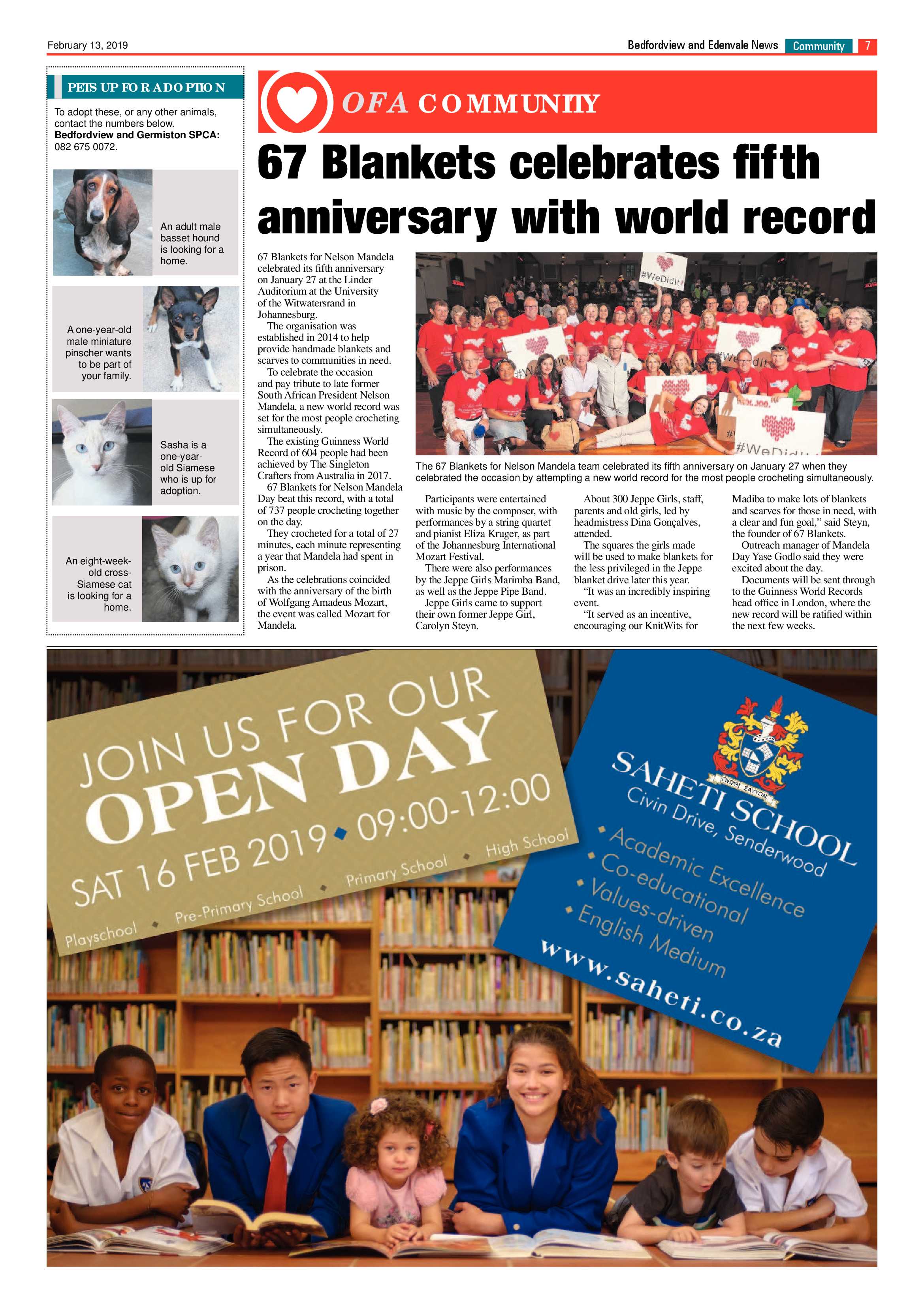 Bedfordview and Edenvale News 13 February 2019 page 7