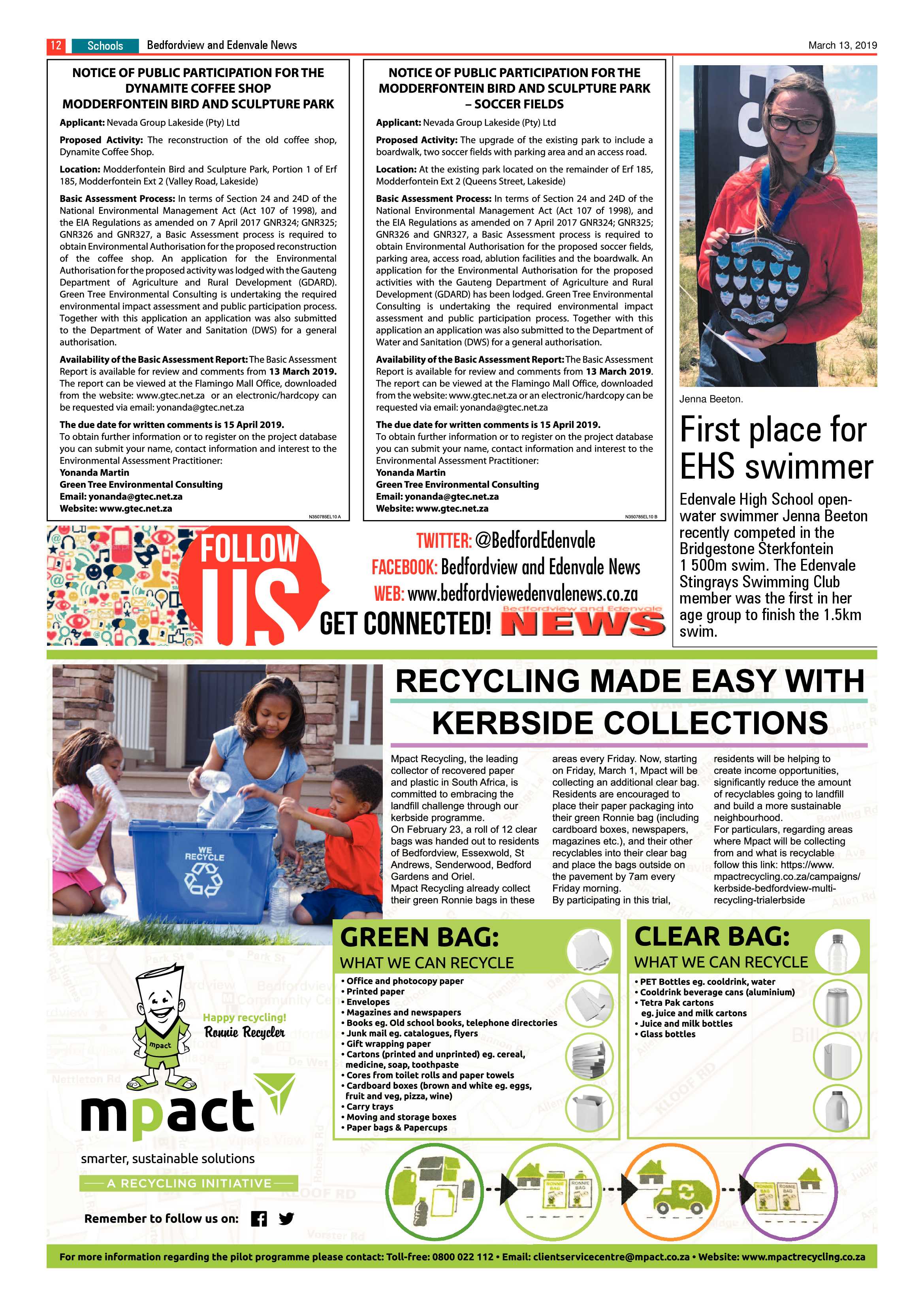 Bedfordview and Edenvale News 13 March 2019 page 12