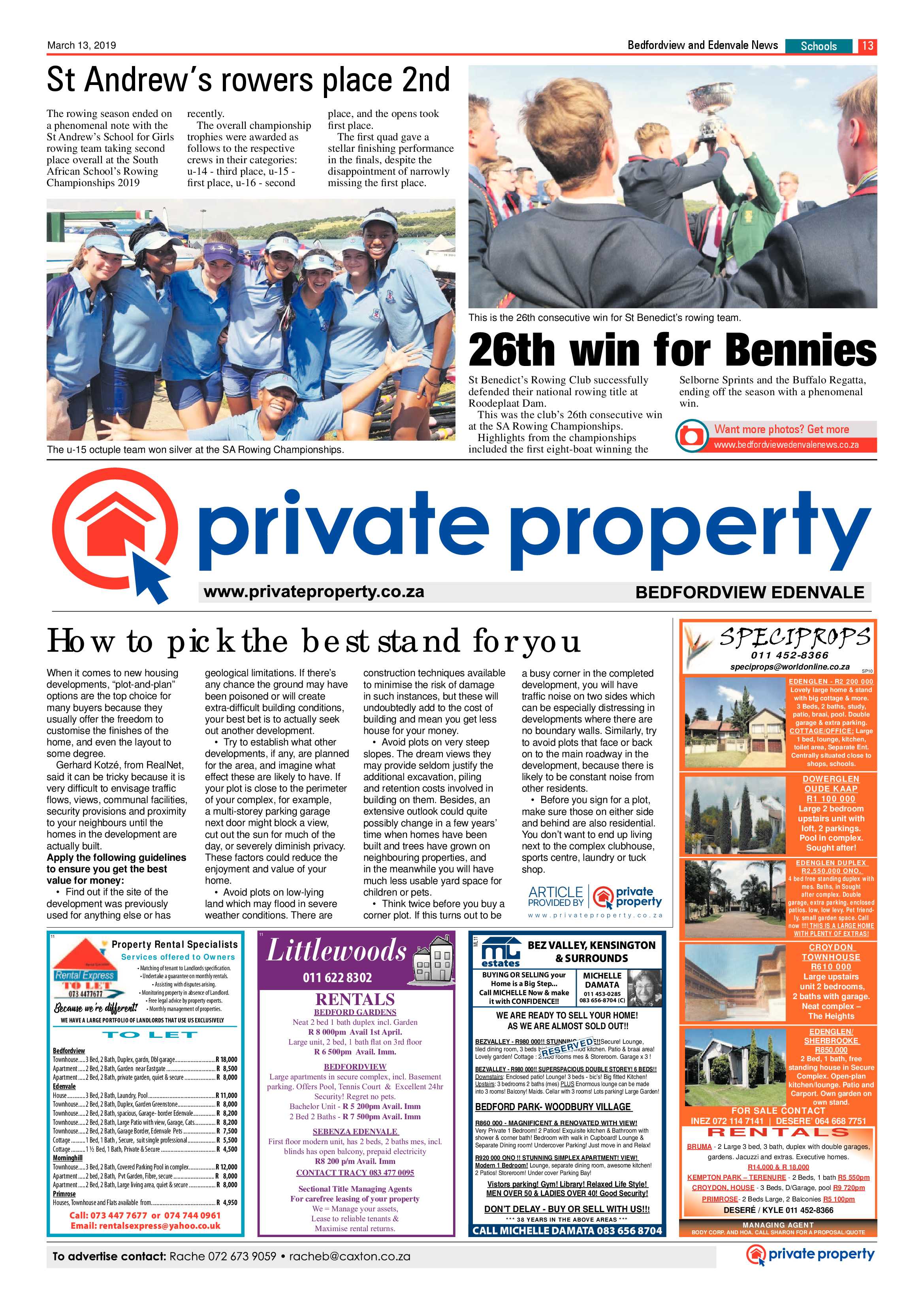 Bedfordview and Edenvale News 13 March 2019 page 13