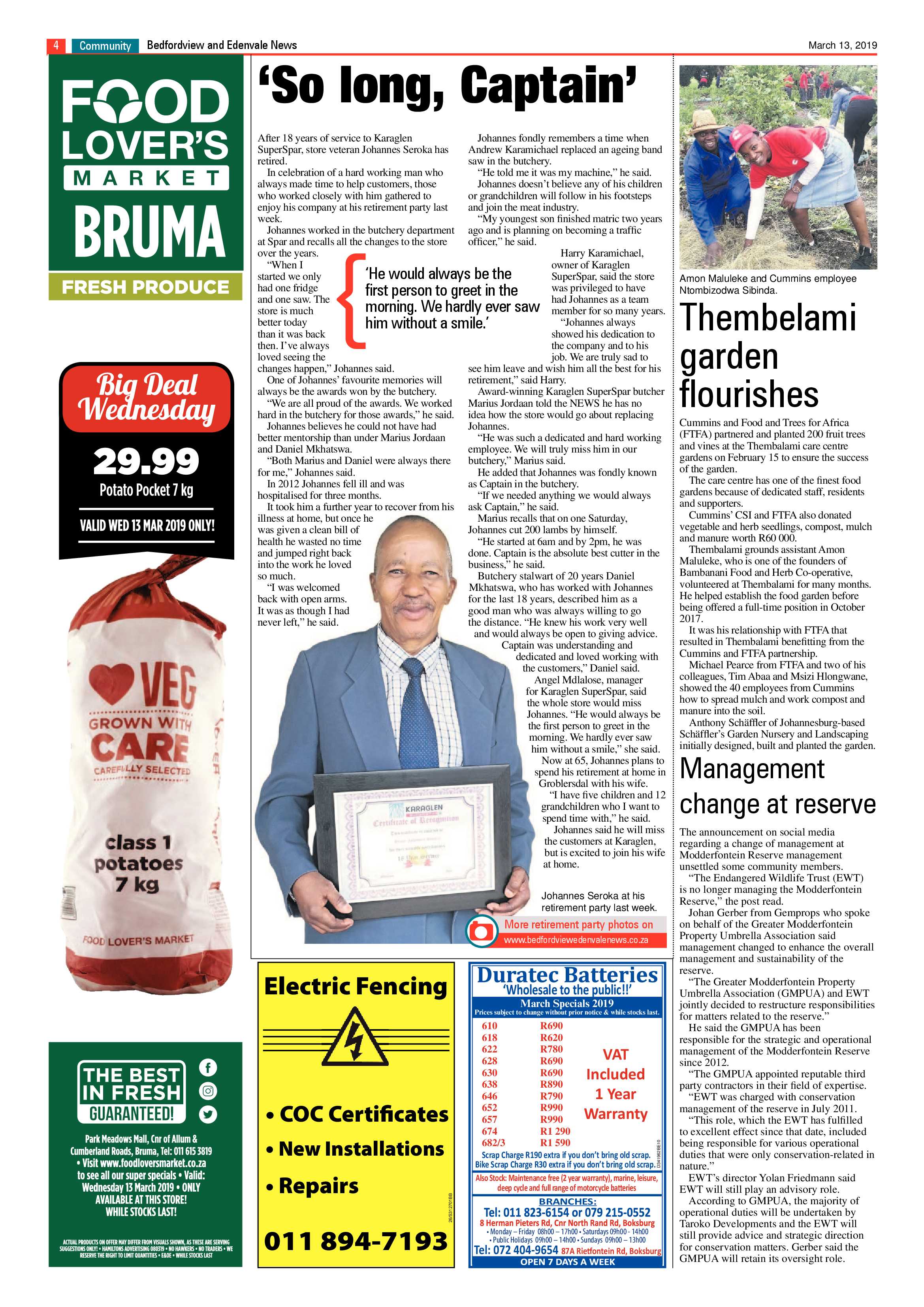 Bedfordview and Edenvale News 13 March 2019 page 4