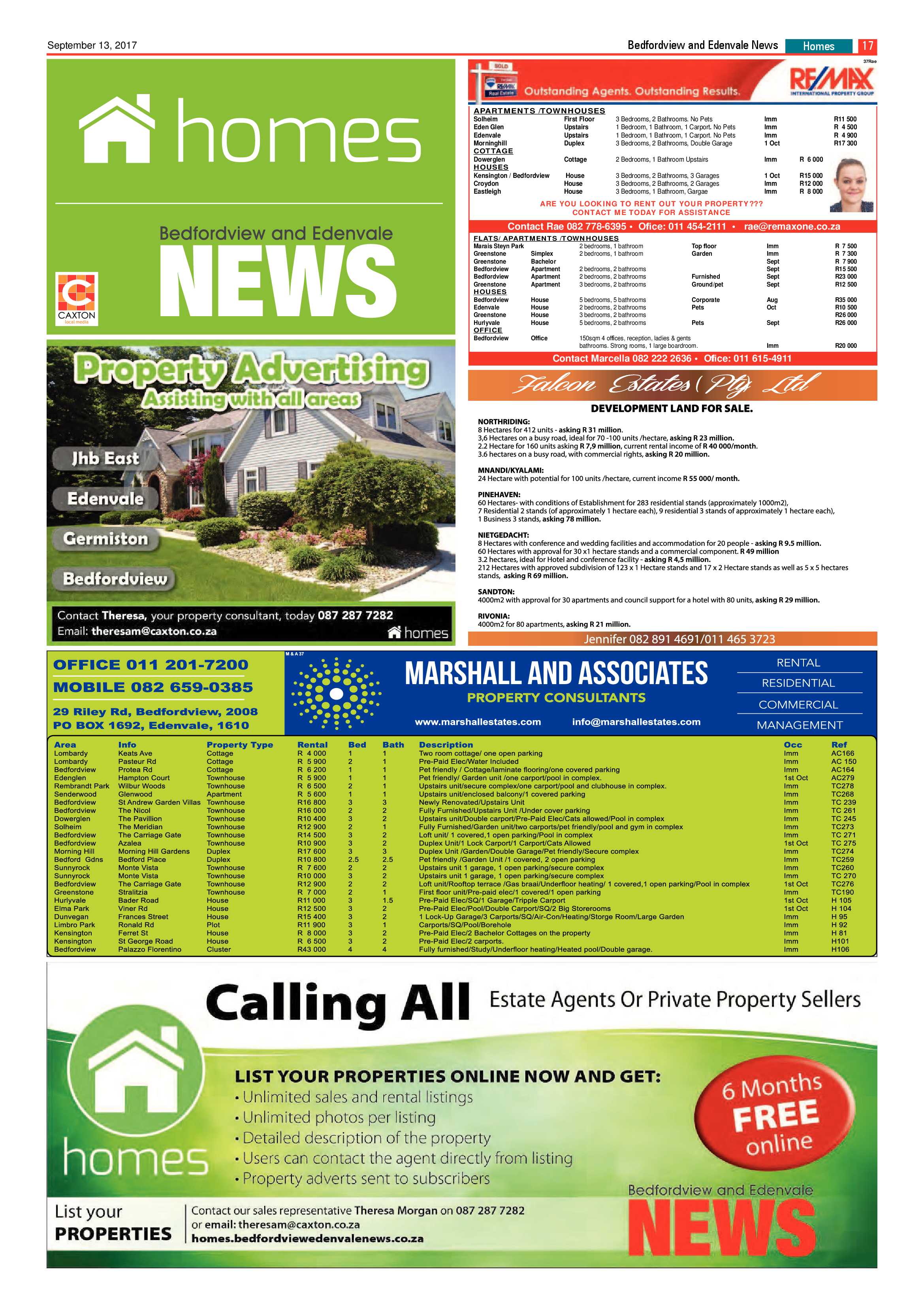 Bedfordview and Edenvale News 13 September 2017 page 17