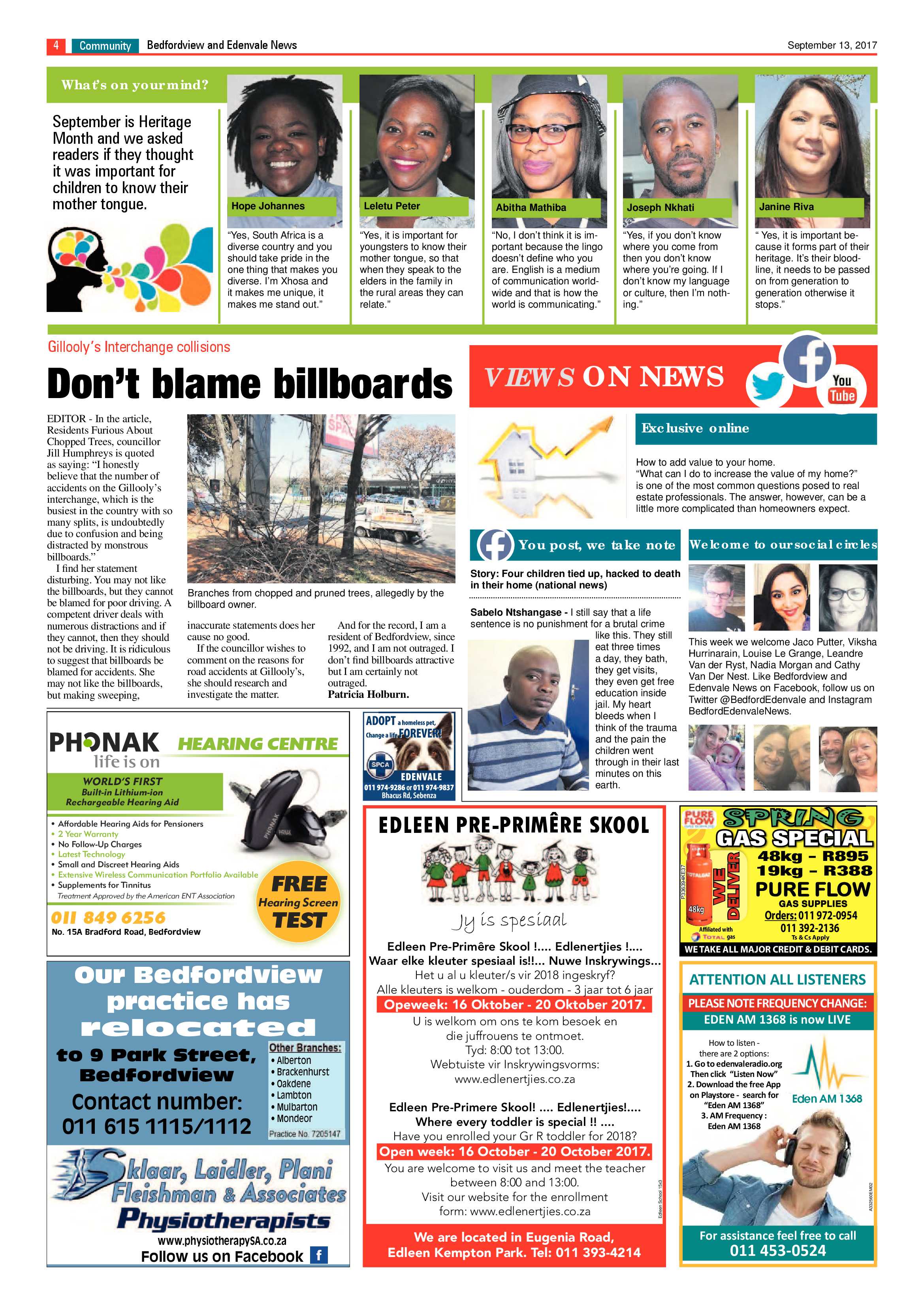 Bedfordview and Edenvale News 13 September 2017 page 4