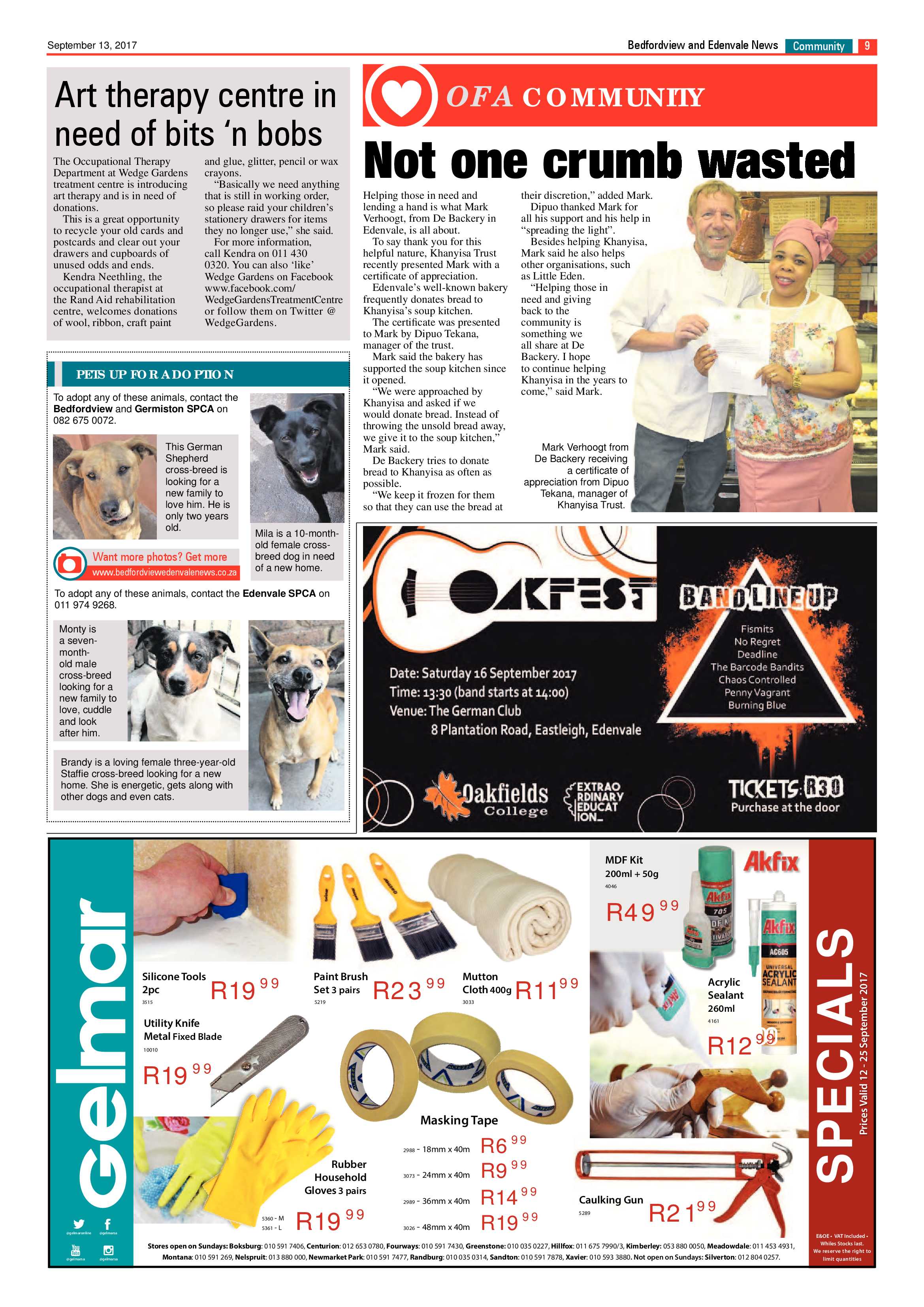 Bedfordview and Edenvale News 13 September 2017 page 9