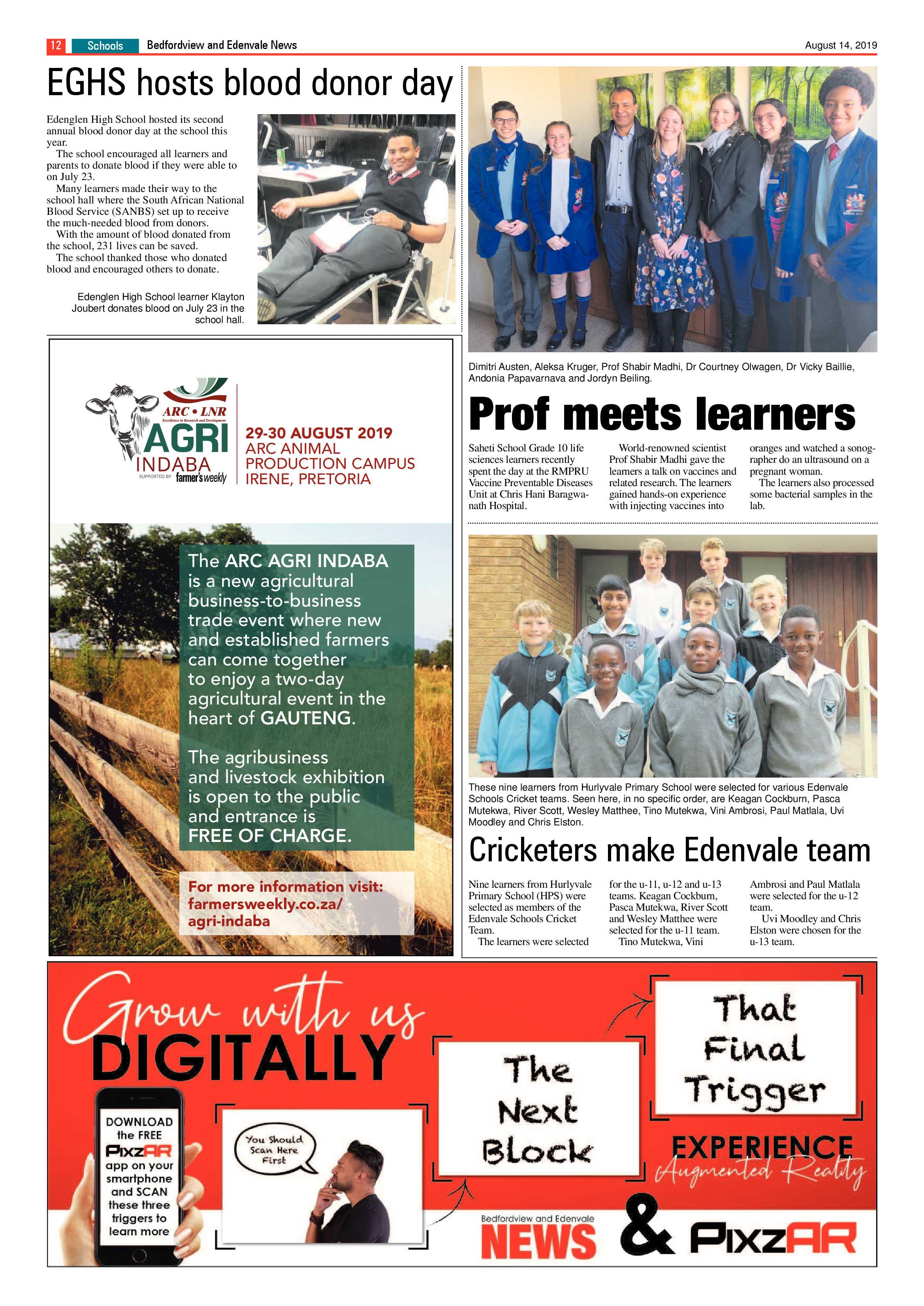Bedfordview and Edenvale News 14 August 2019 page 12