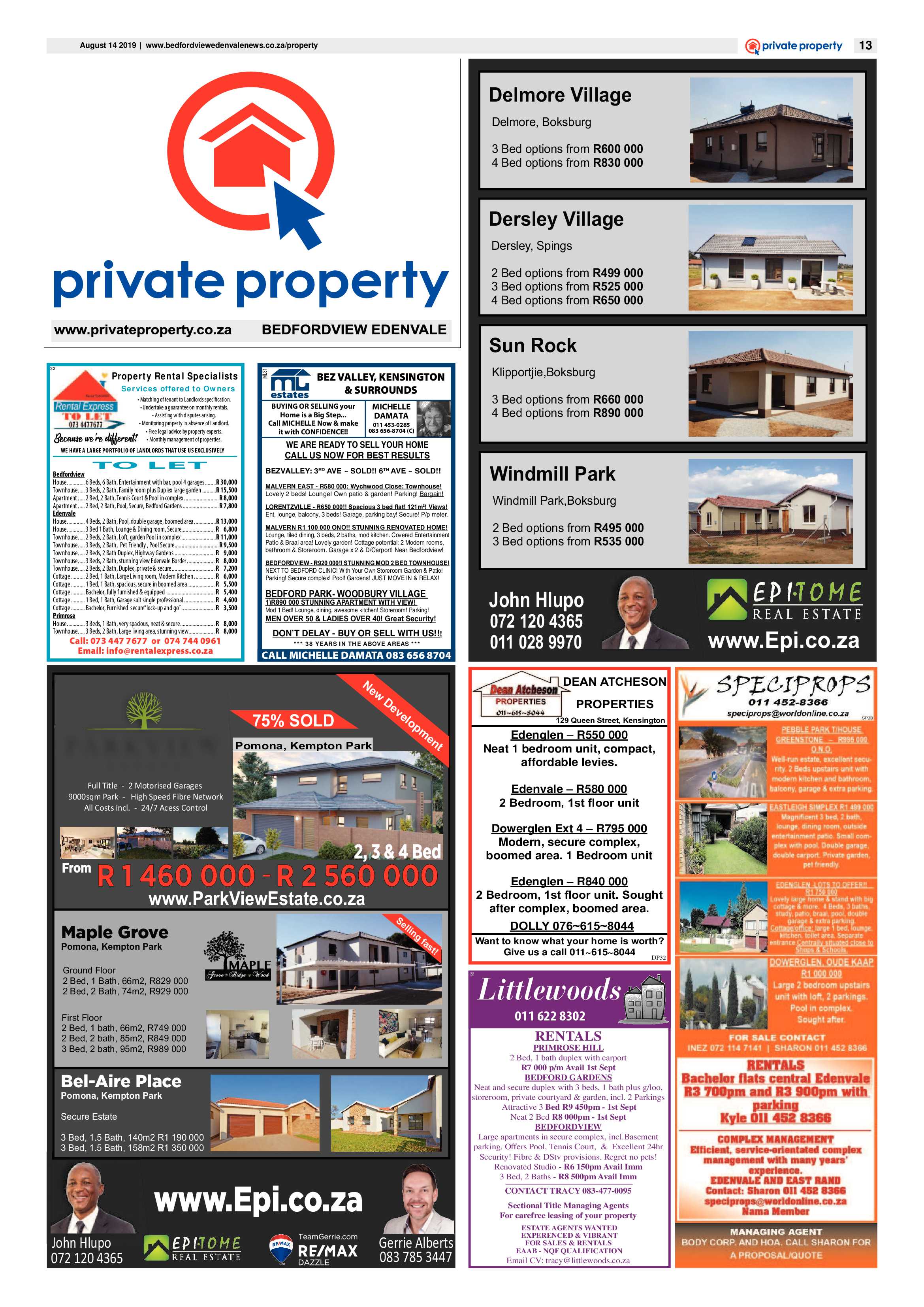 Bedfordview and Edenvale News 14 August 2019 page 13