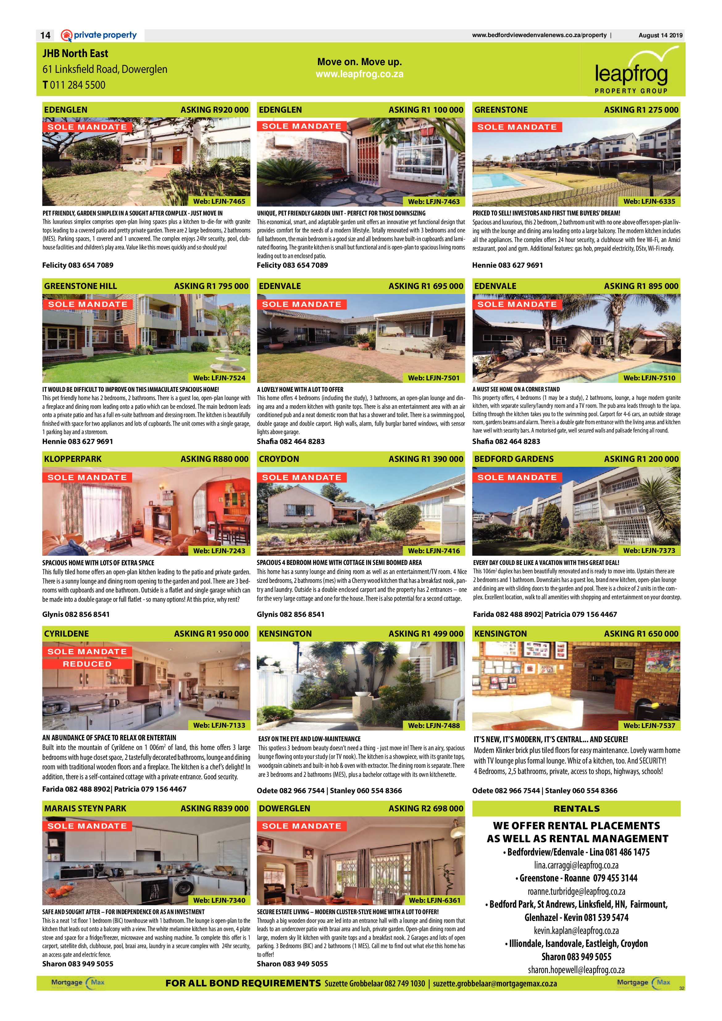 Bedfordview and Edenvale News 14 August 2019 page 14