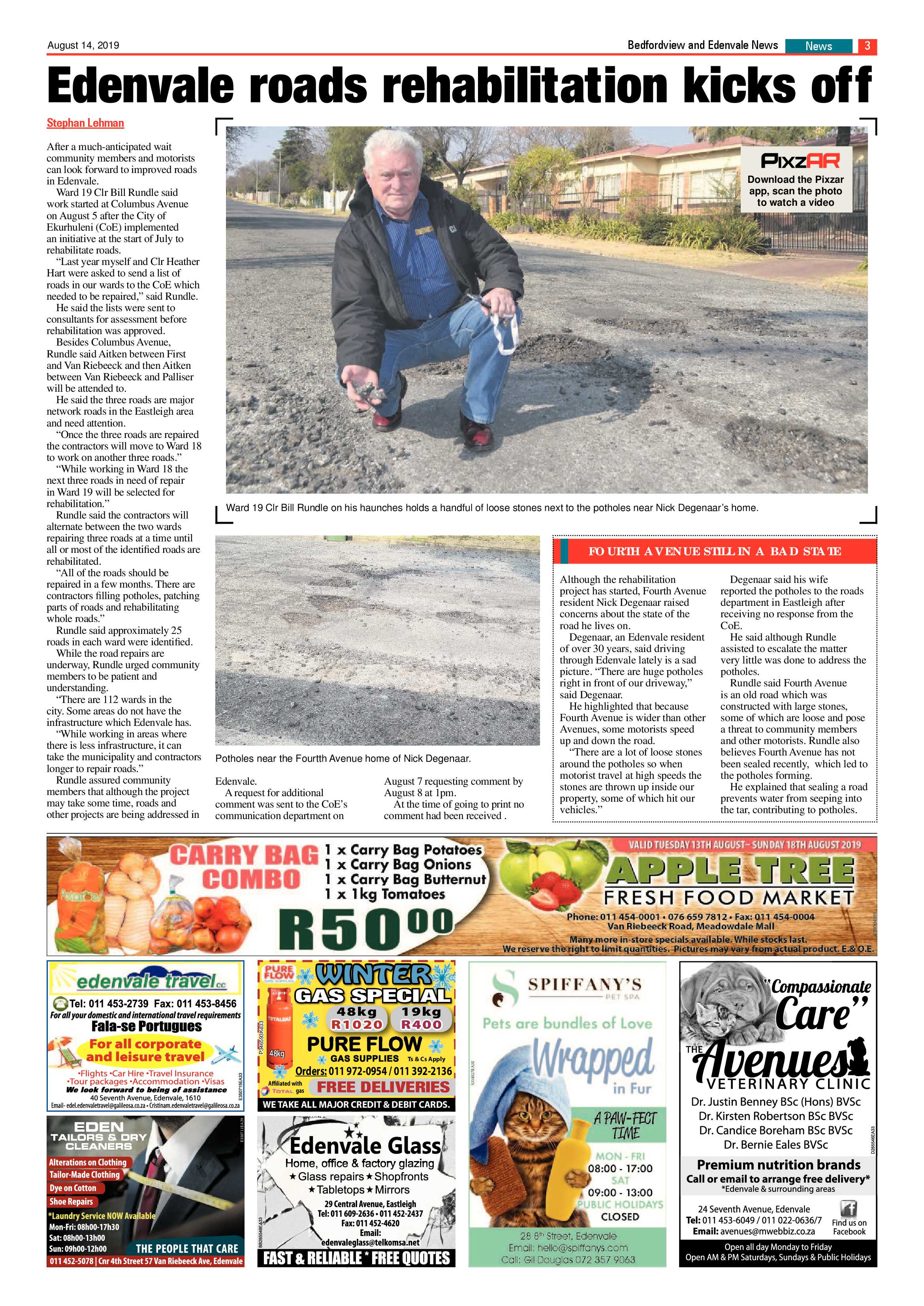 Bedfordview and Edenvale News 14 August 2019 page 3