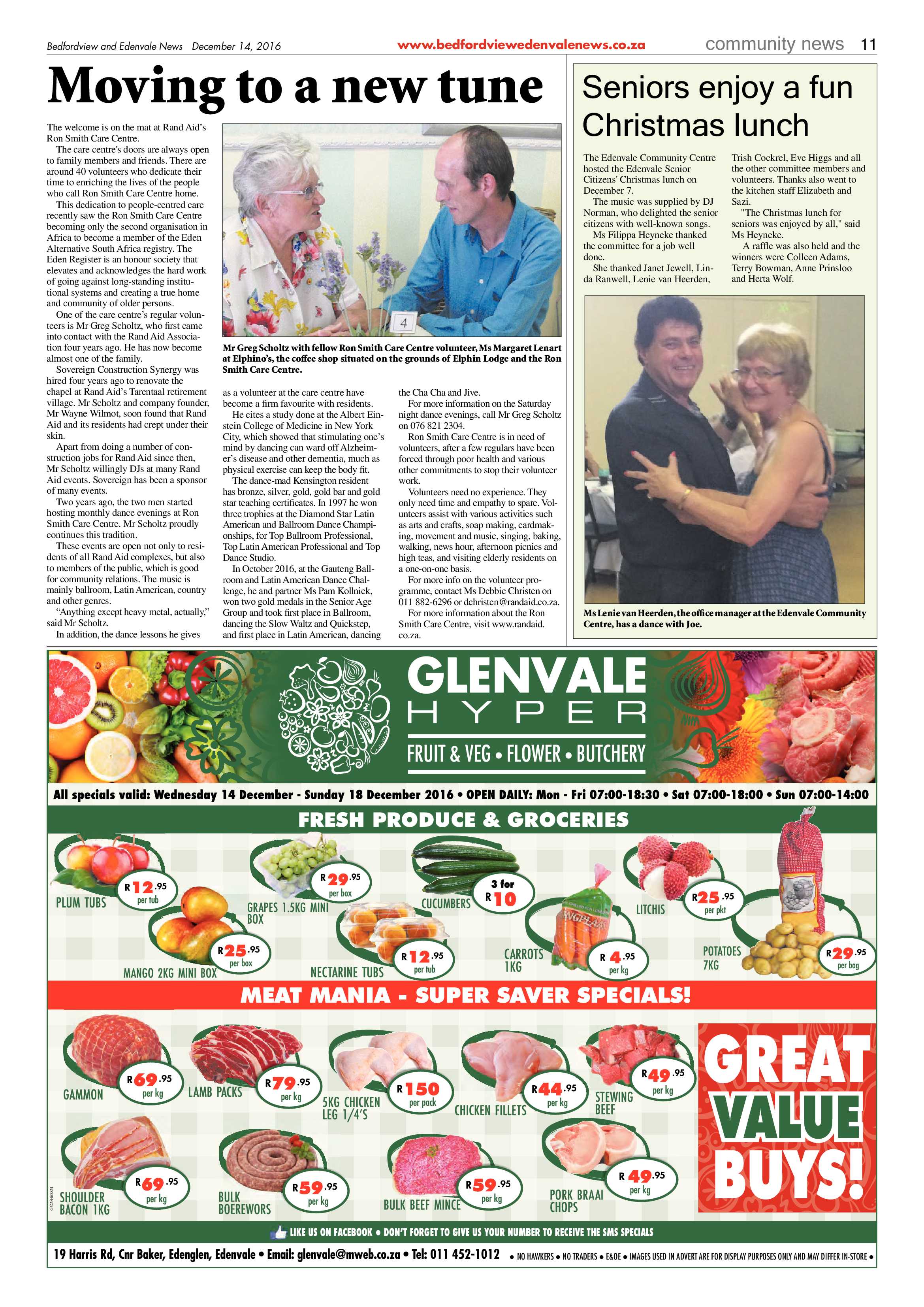 Bedfordview and Edenvale News 14 December 2016 page 11