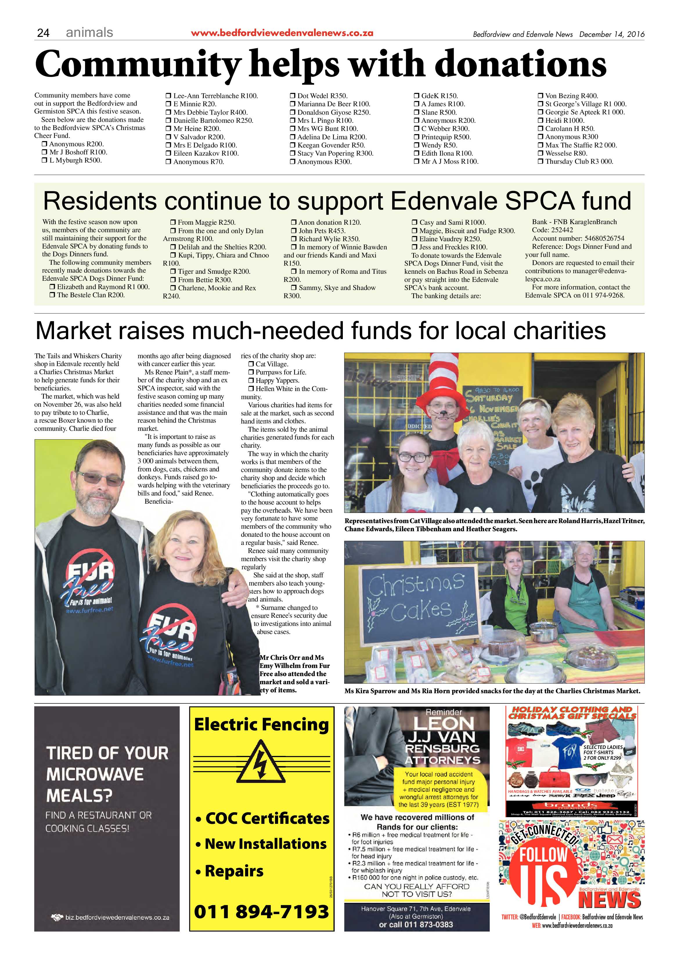 Bedfordview and Edenvale News 14 December 2016 page 24