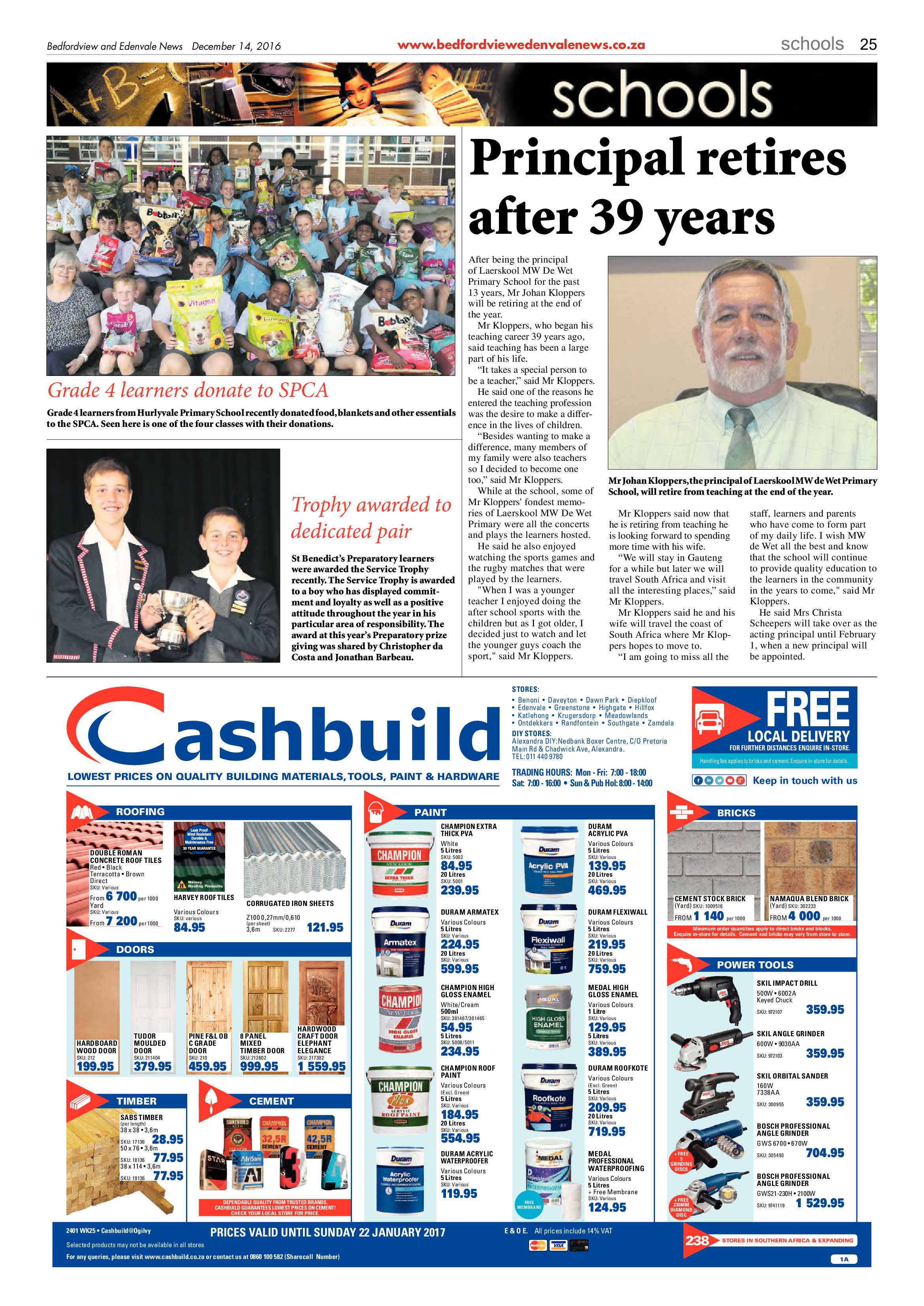 Bedfordview and Edenvale News 14 December 2016 page 25