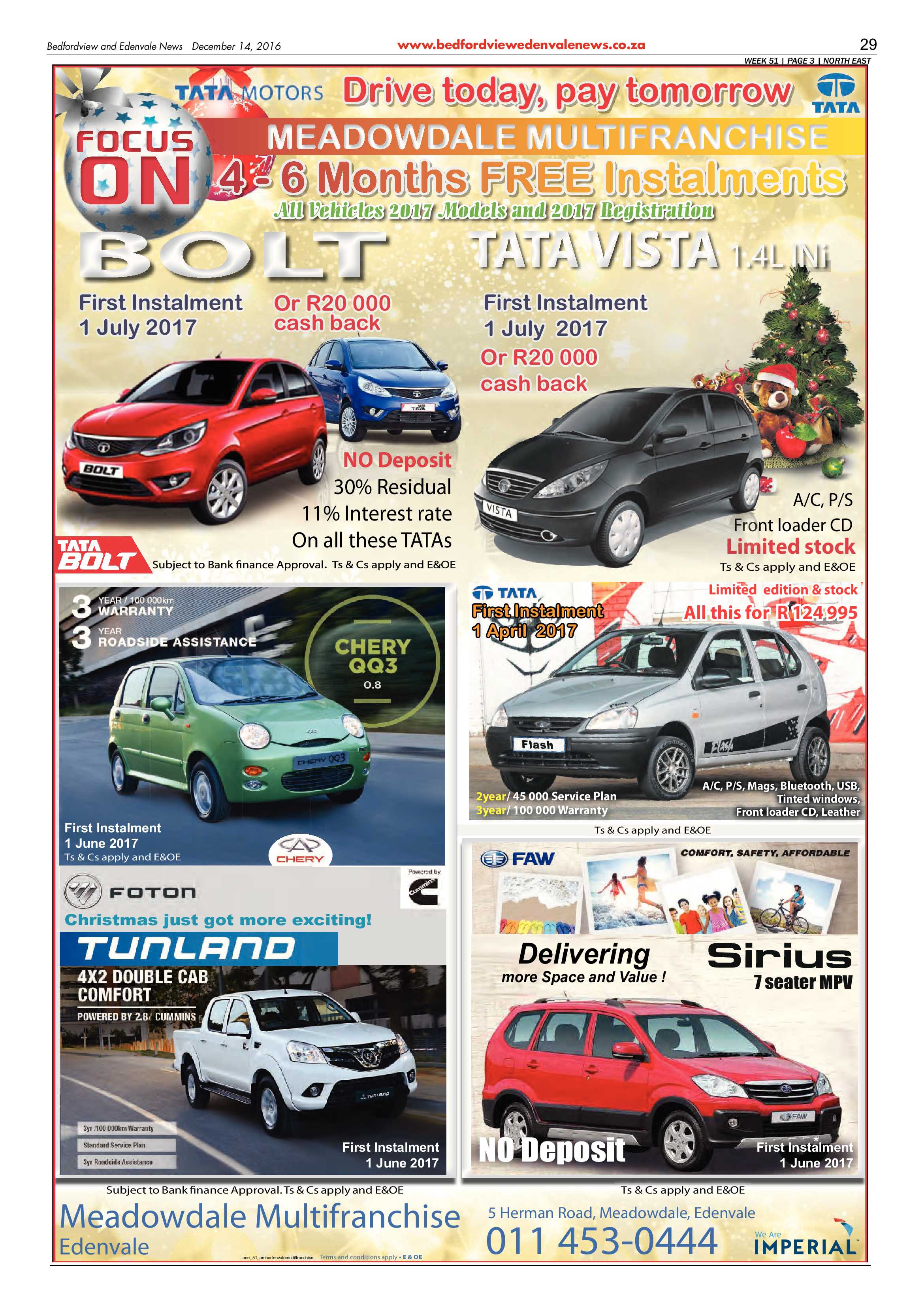 Bedfordview and Edenvale News 14 December 2016 page 29