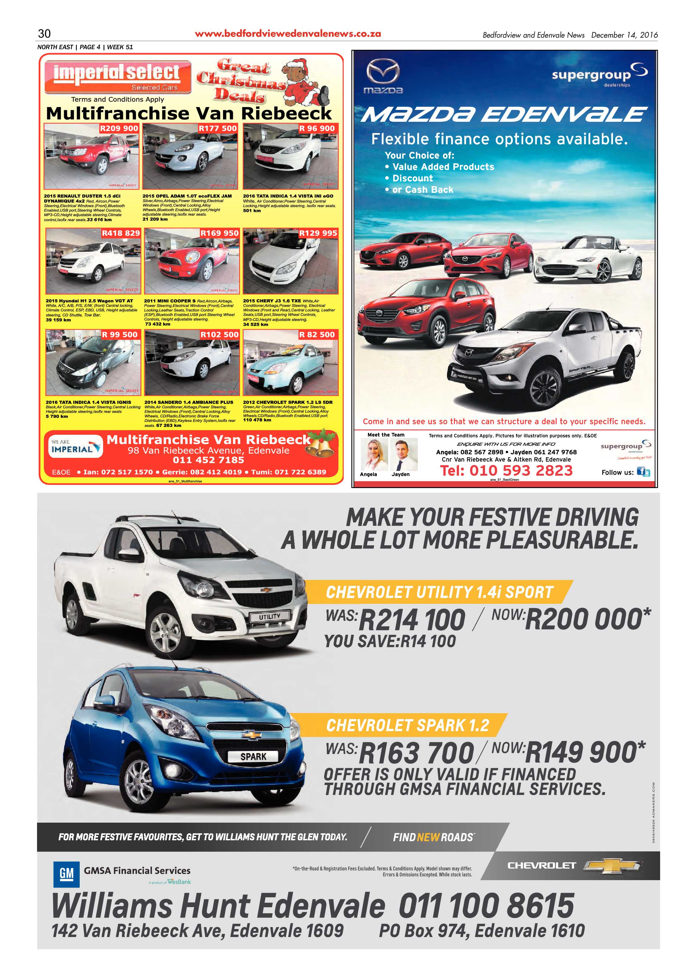 Bedfordview and Edenvale News 14 December 2016 page 30