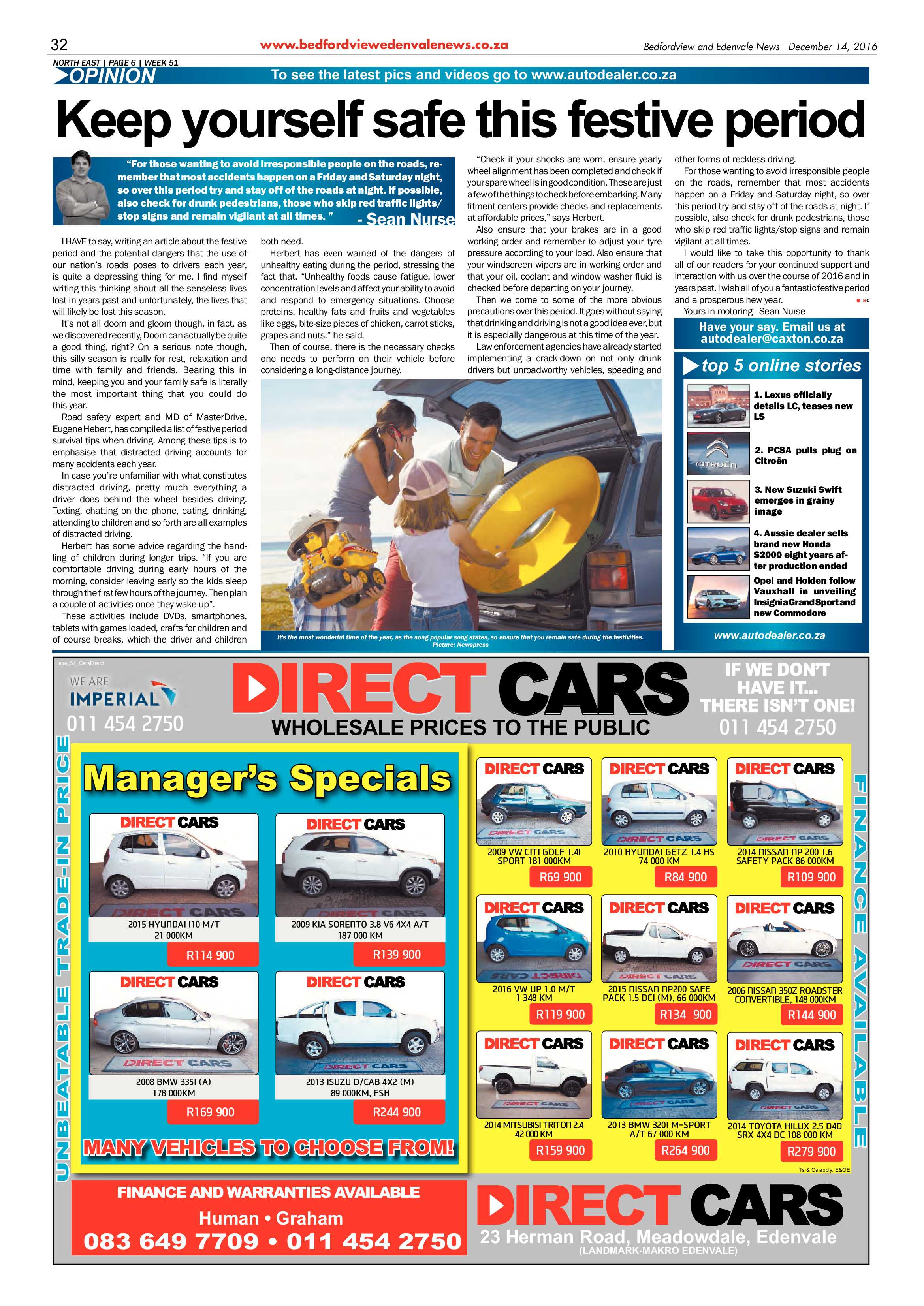 Bedfordview and Edenvale News 14 December 2016 page 32