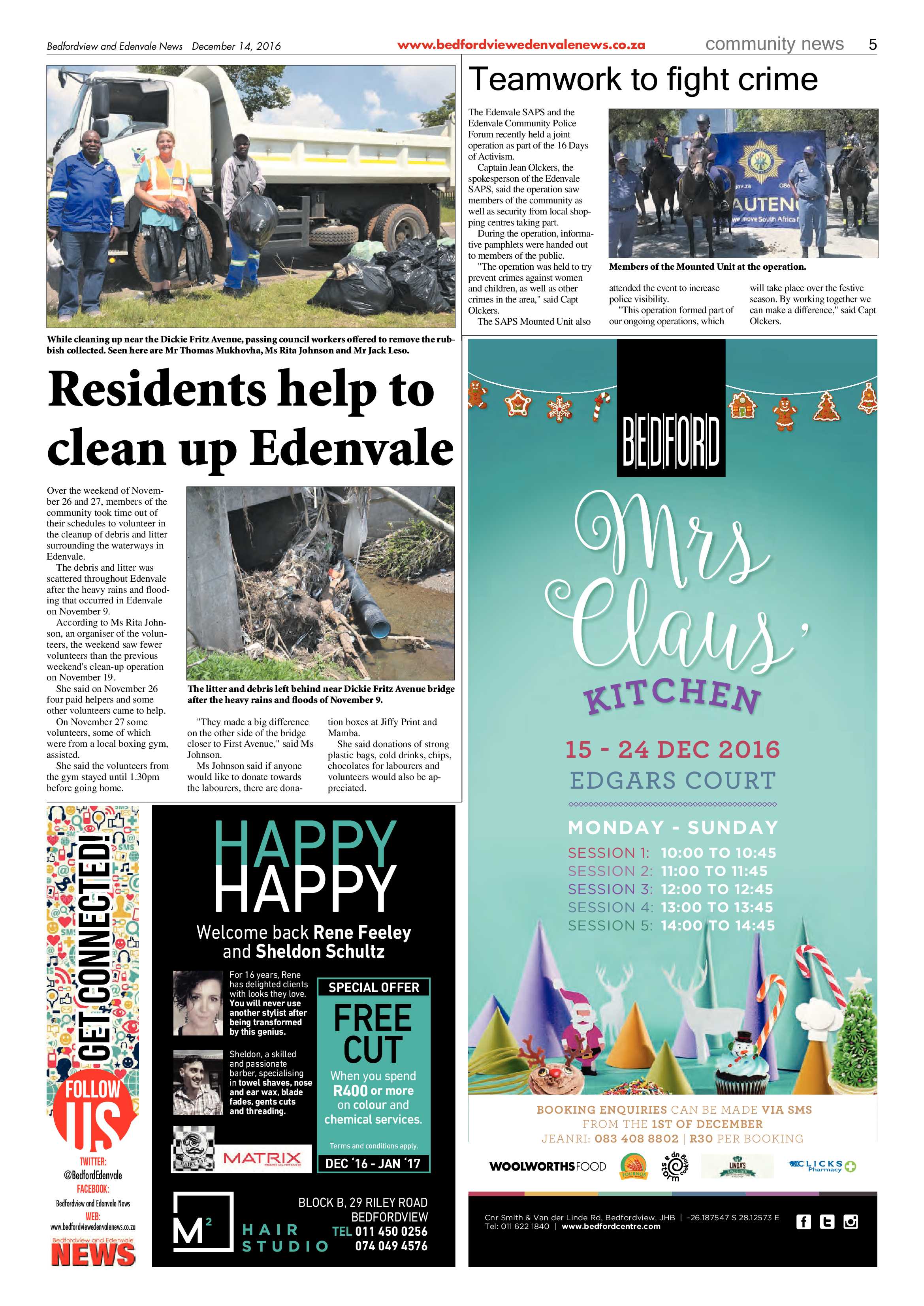 Bedfordview and Edenvale News 14 December 2016 page 5