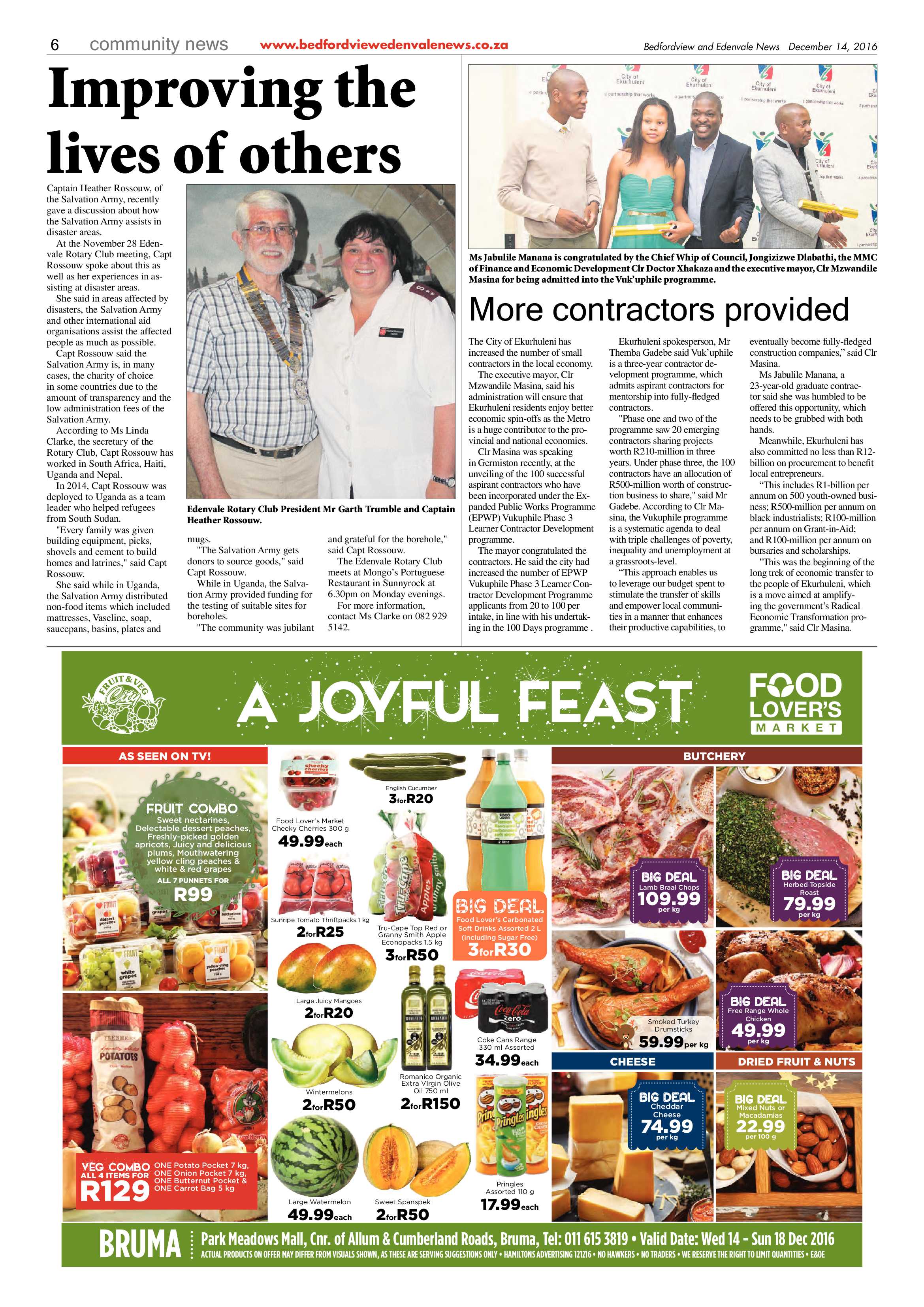 Bedfordview and Edenvale News 14 December 2016 page 6