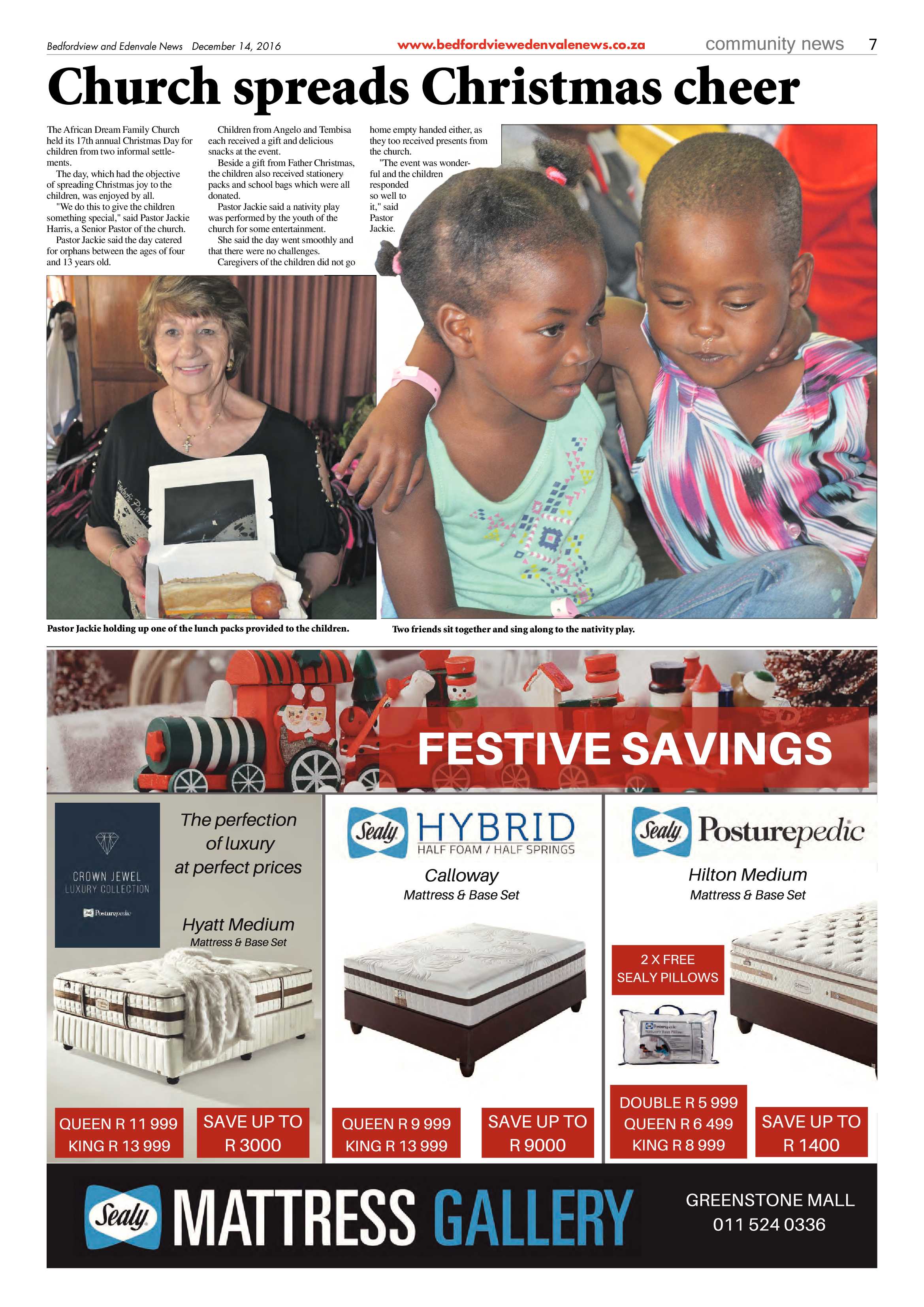 Bedfordview and Edenvale News 14 December 2016 page 7
