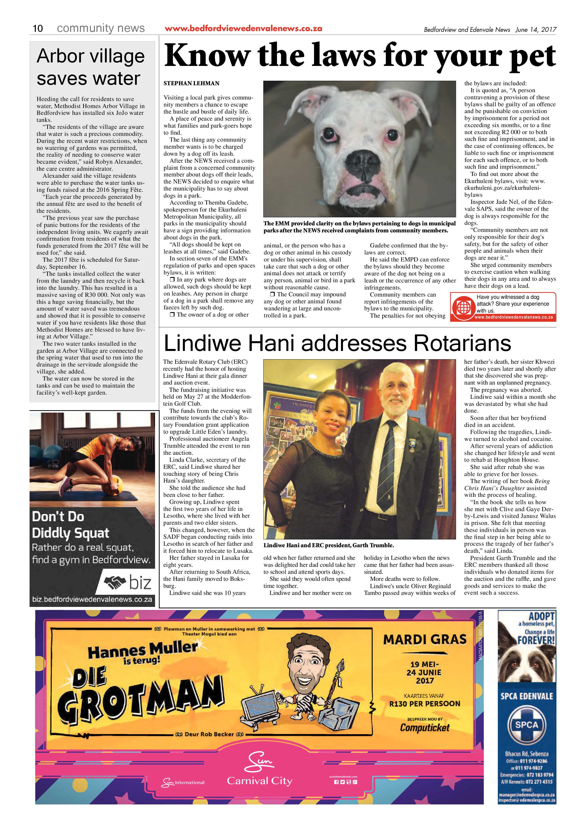 Bedfordview and Edenvale News 14 June 2017 page 10