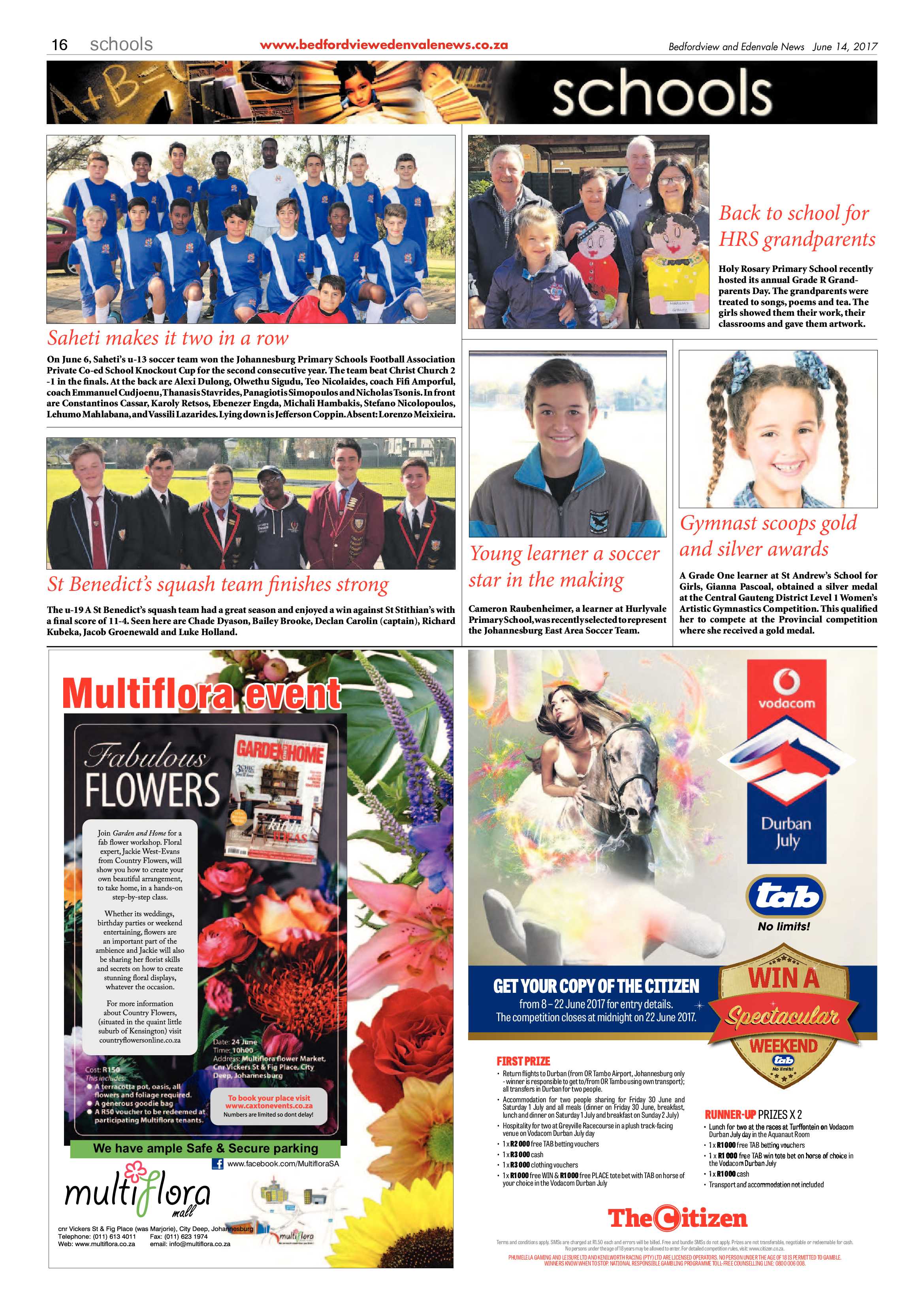 Bedfordview and Edenvale News 14 June 2017 page 16