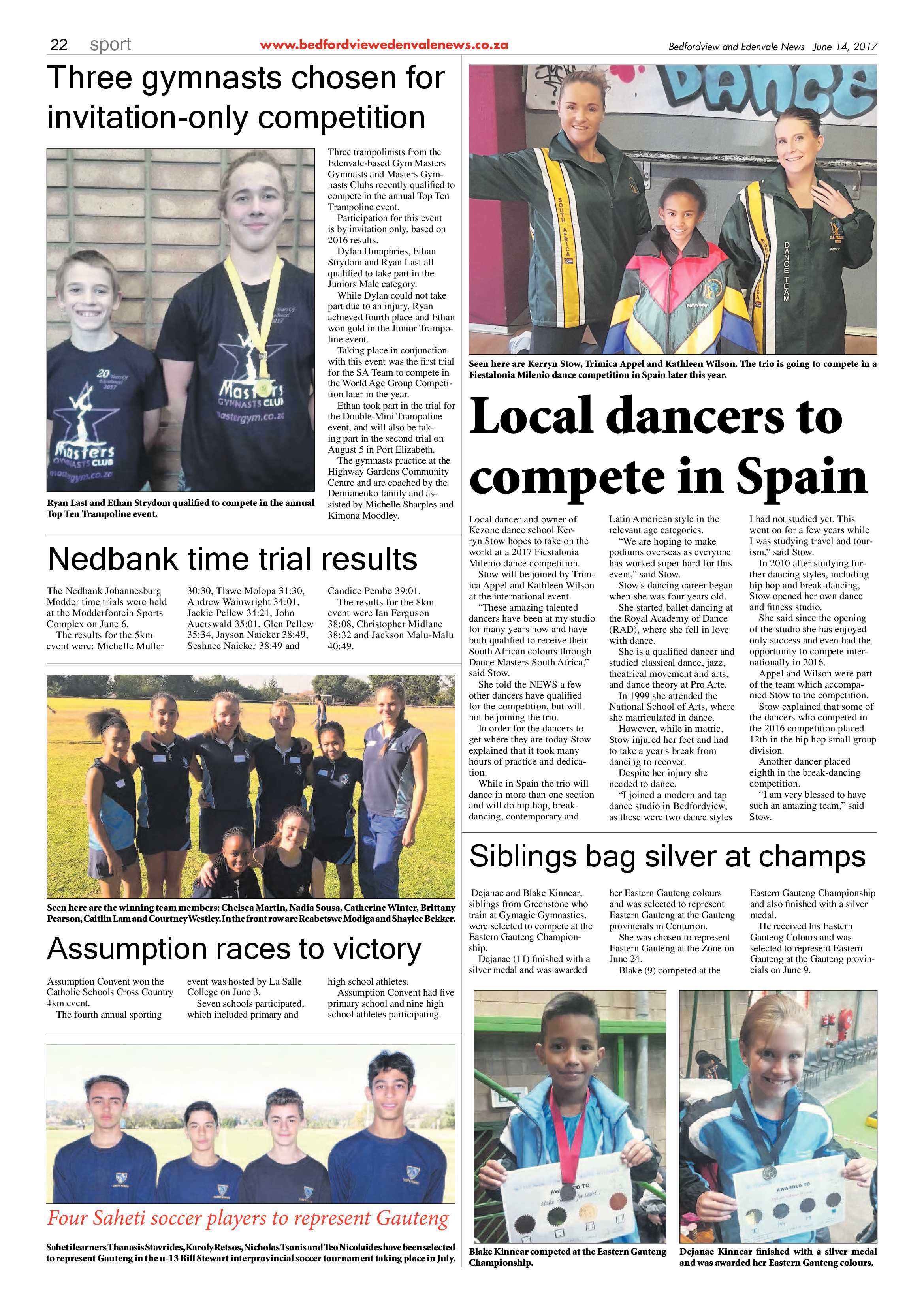 Bedfordview and Edenvale News 14 June 2017 page 22