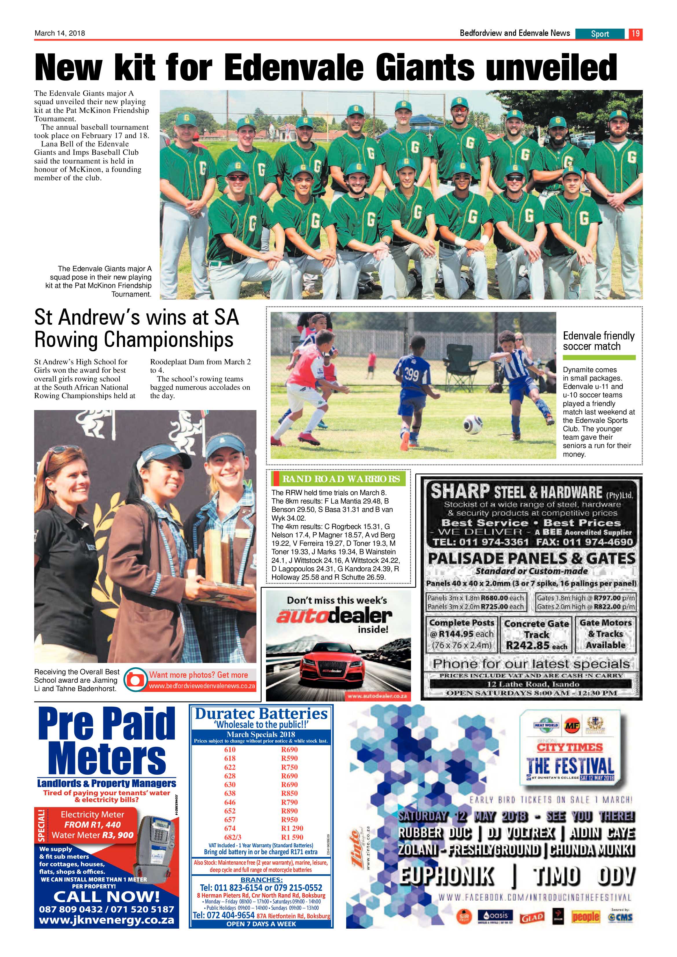 Bedfordview and Edenvale News 14 March 2018 page 19