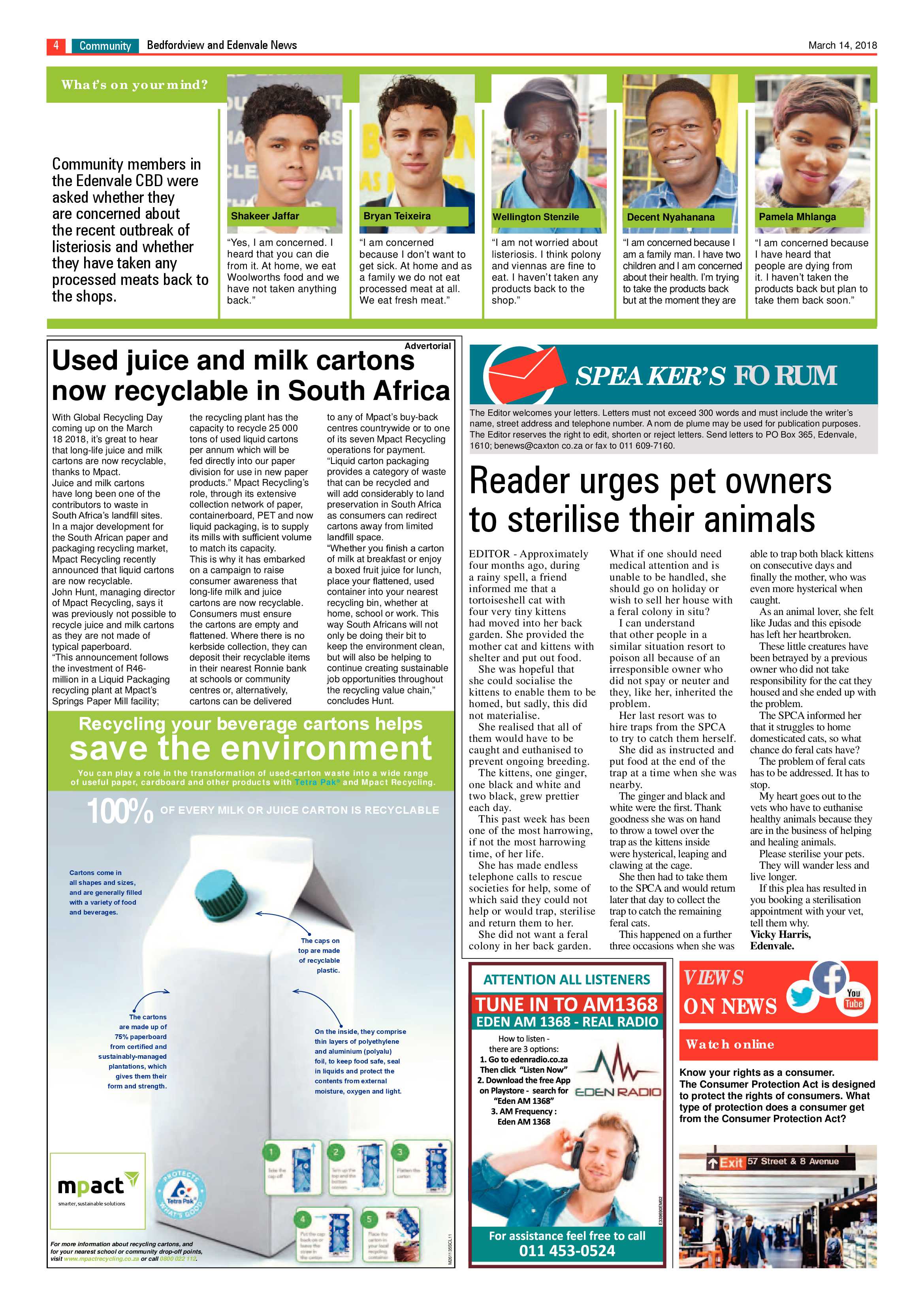 Bedfordview and Edenvale News 14 March 2018 page 4