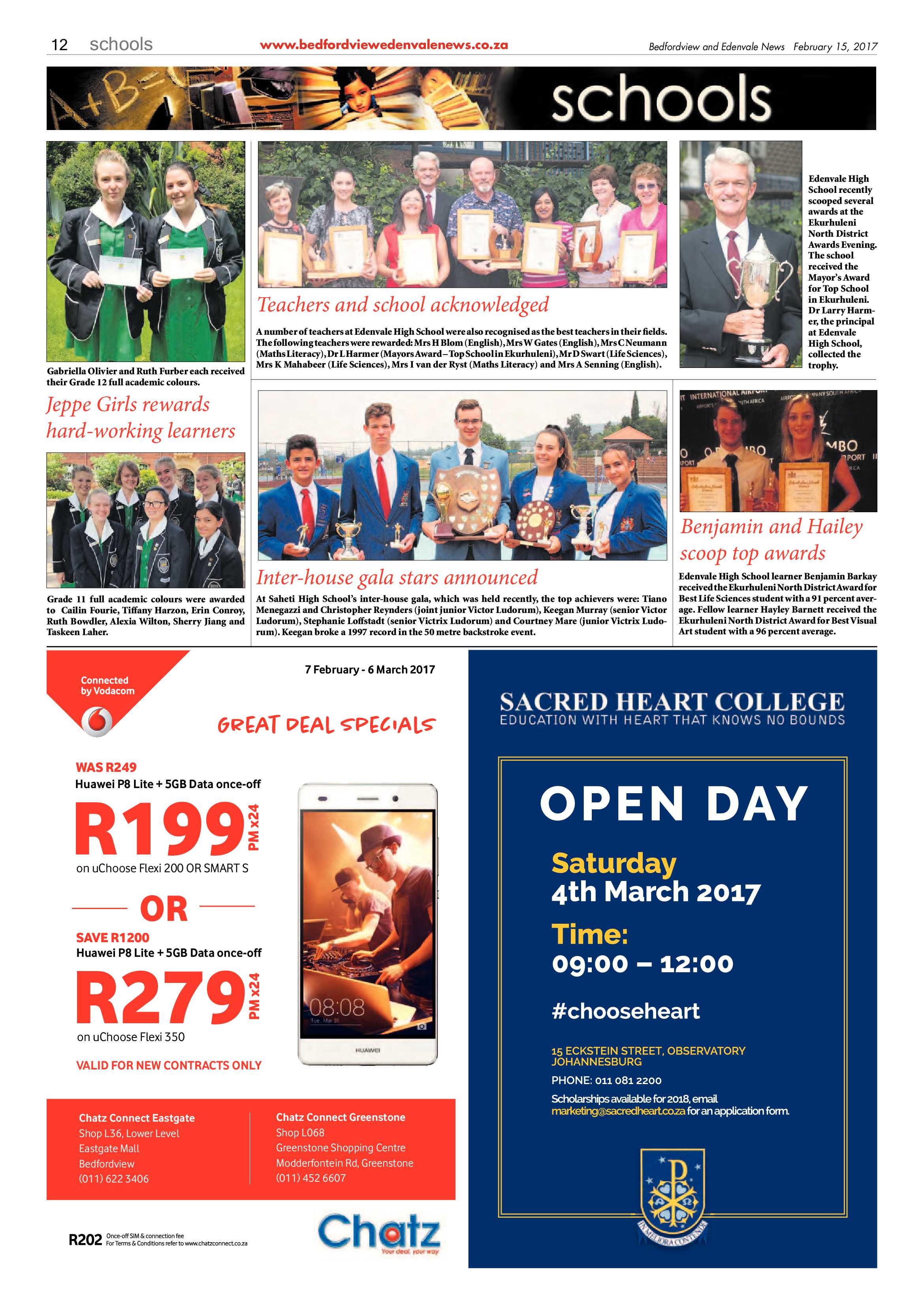 Bedfordview and Edenvale News 15 February 2017 page 12
