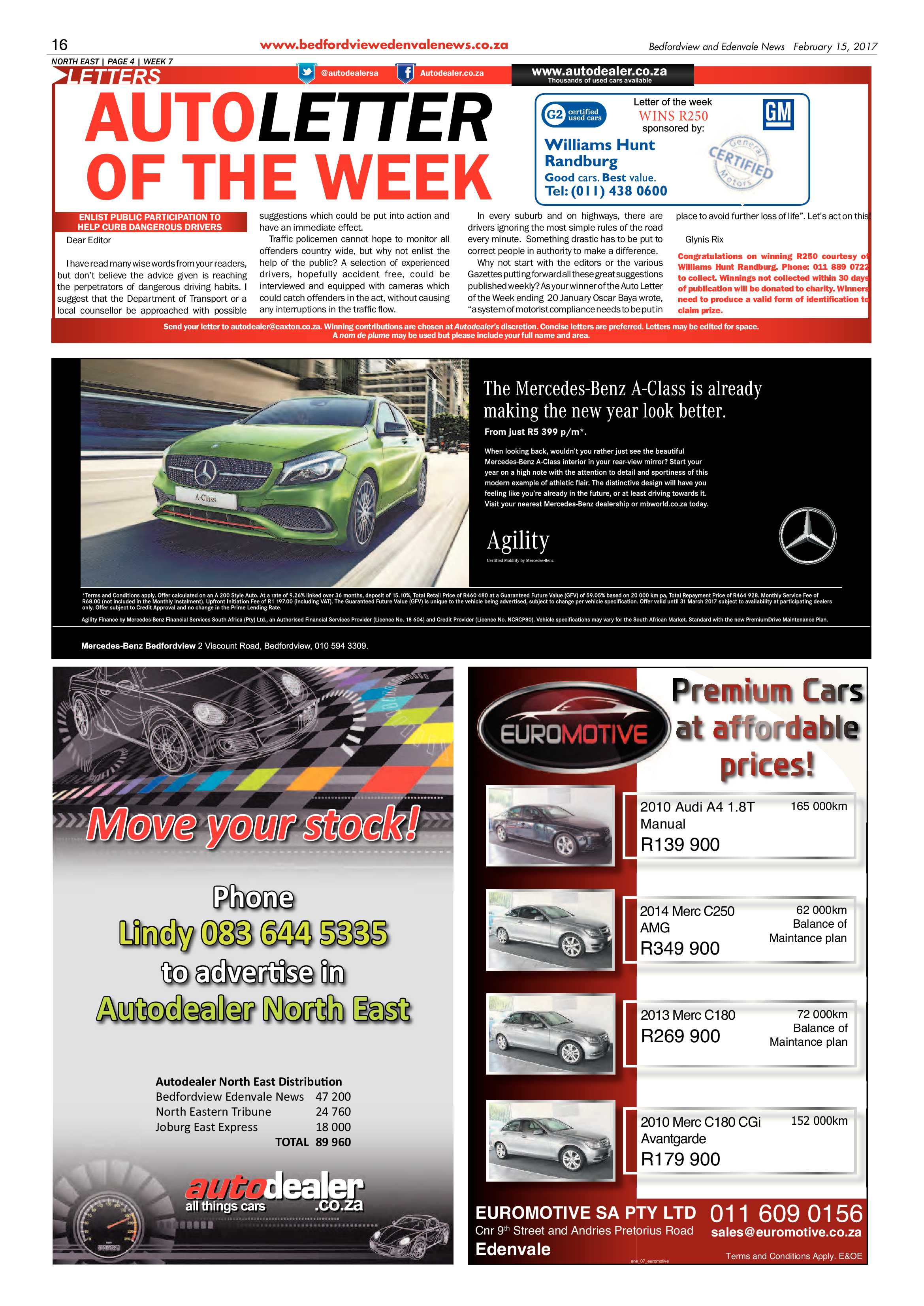 Bedfordview and Edenvale News 15 February 2017 page 16