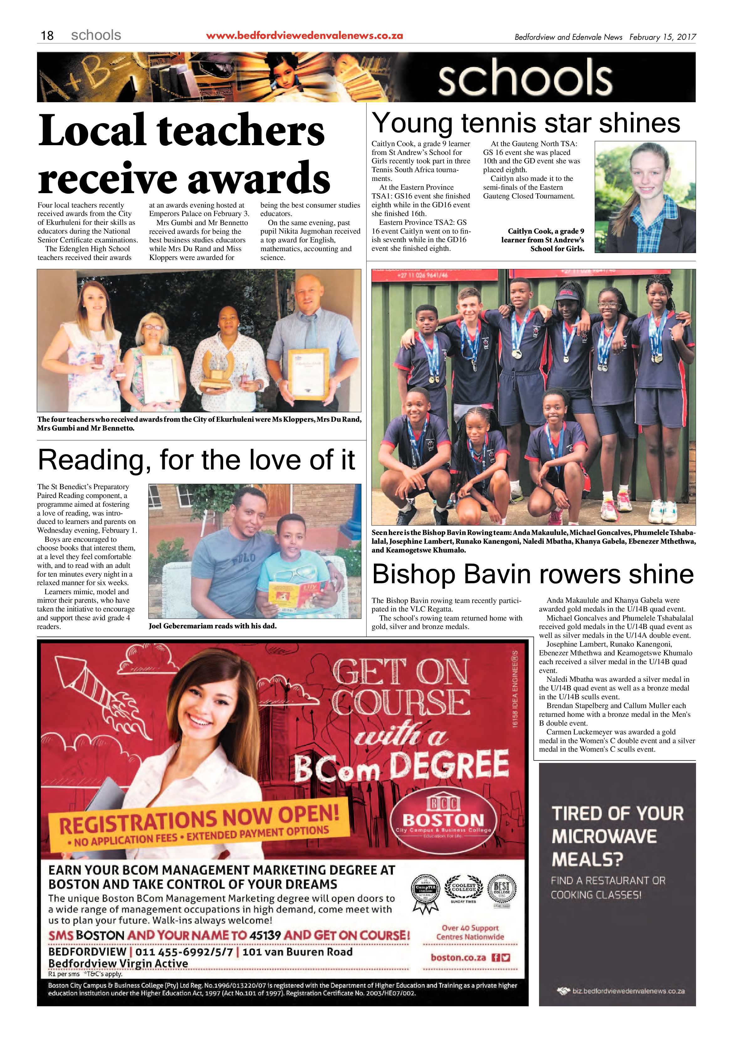 Bedfordview and Edenvale News 15 February 2017 page 18