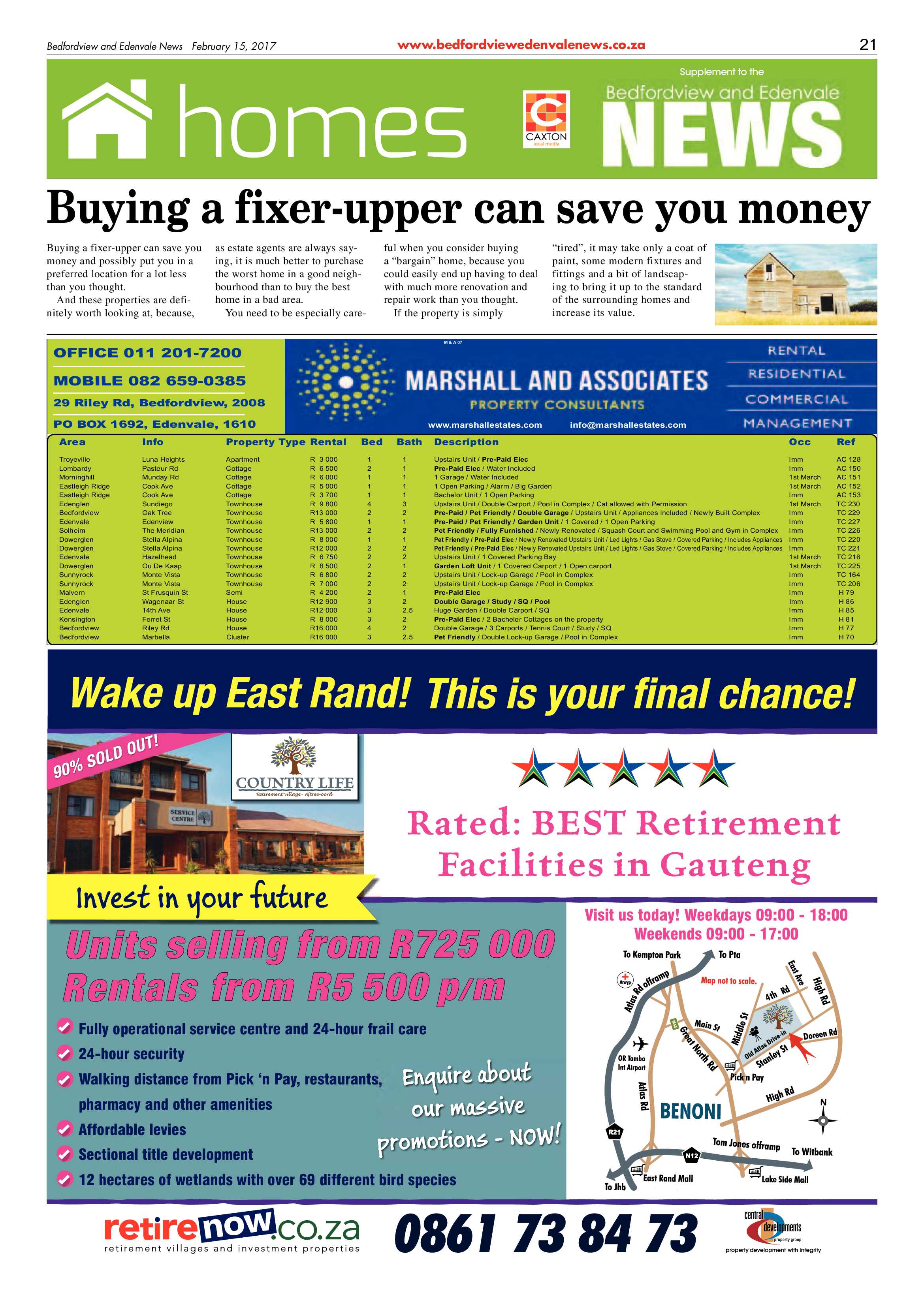 Bedfordview and Edenvale News 15 February 2017 page 21