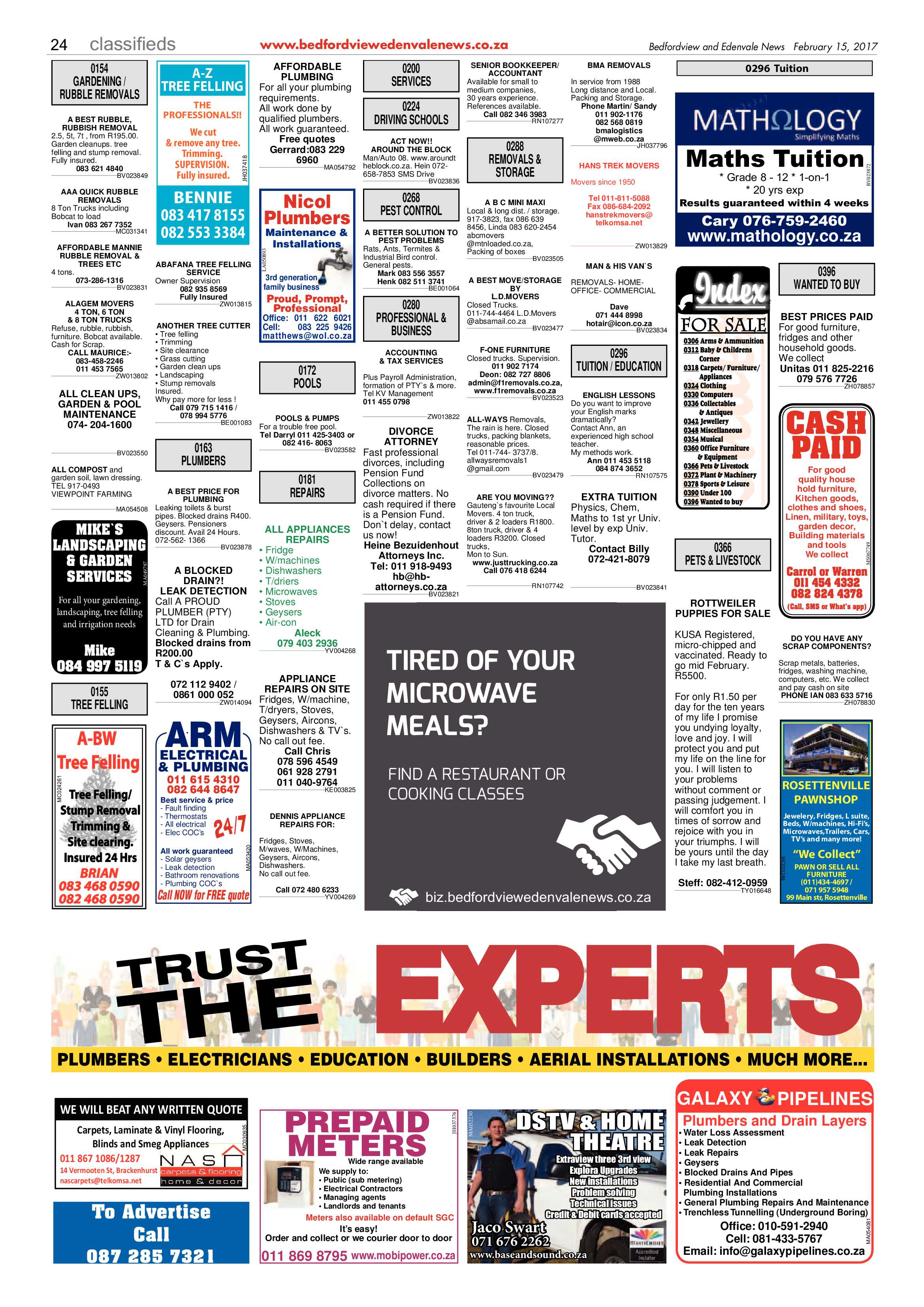 Bedfordview and Edenvale News 15 February 2017 page 24