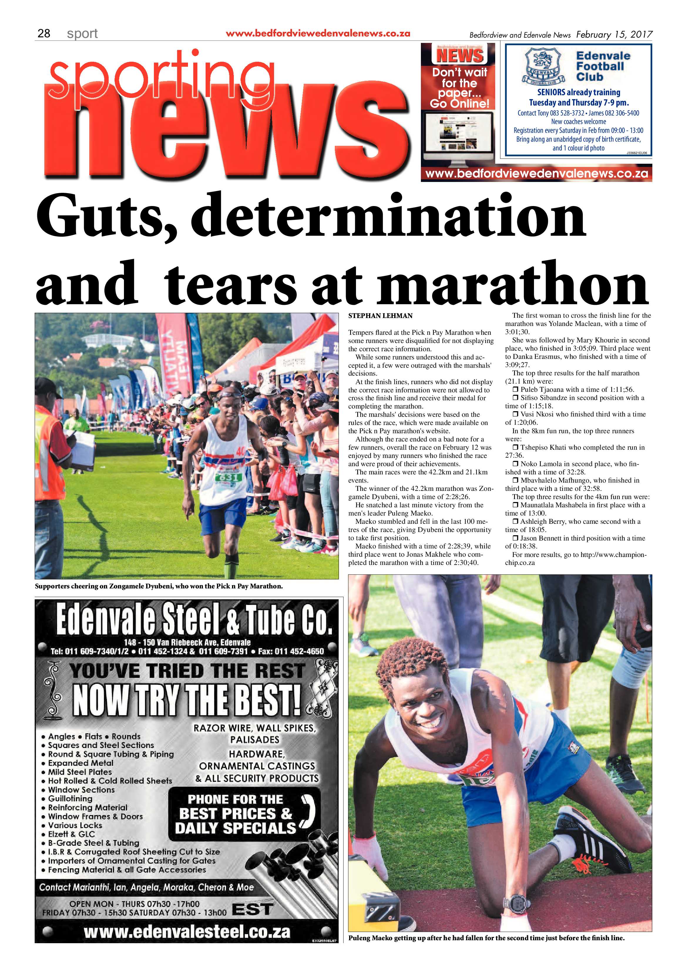 Bedfordview and Edenvale News 15 February 2017 page 28
