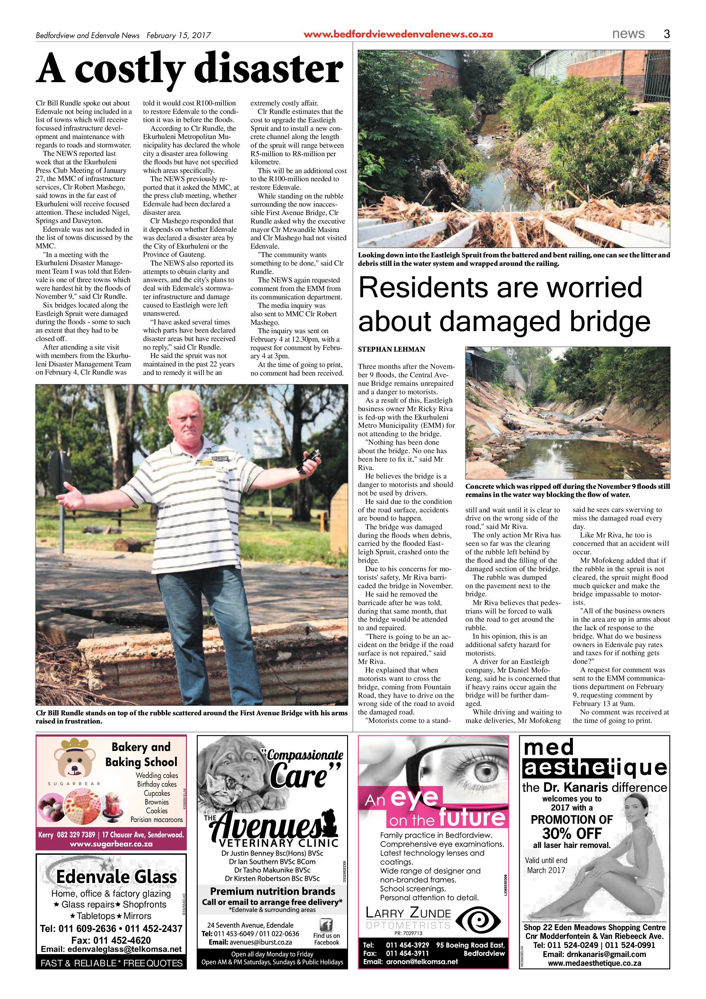 Bedfordview and Edenvale News 15 February 2017 page 3