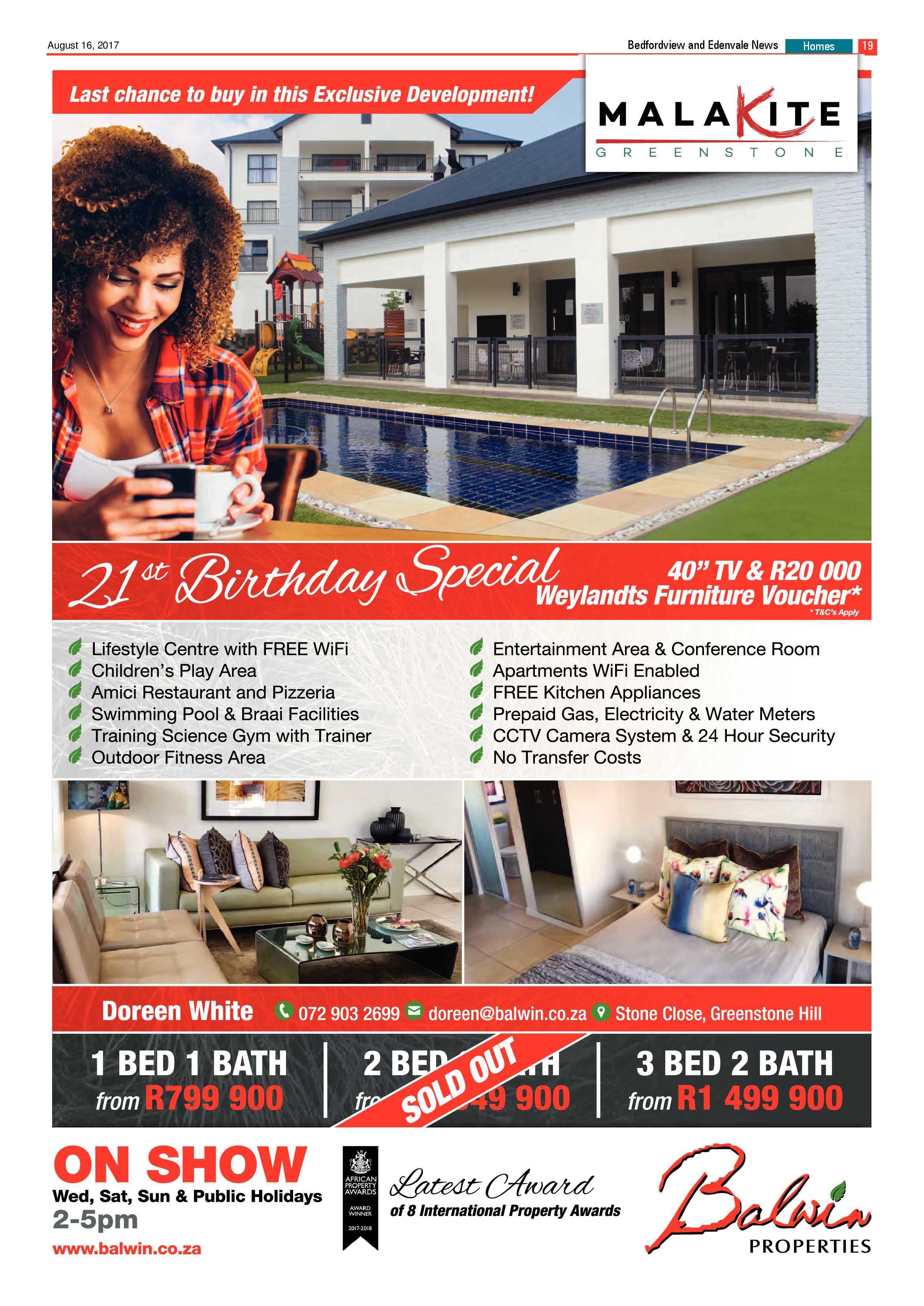 Bedfordview and Edenvale News 16 August 2017 page 19