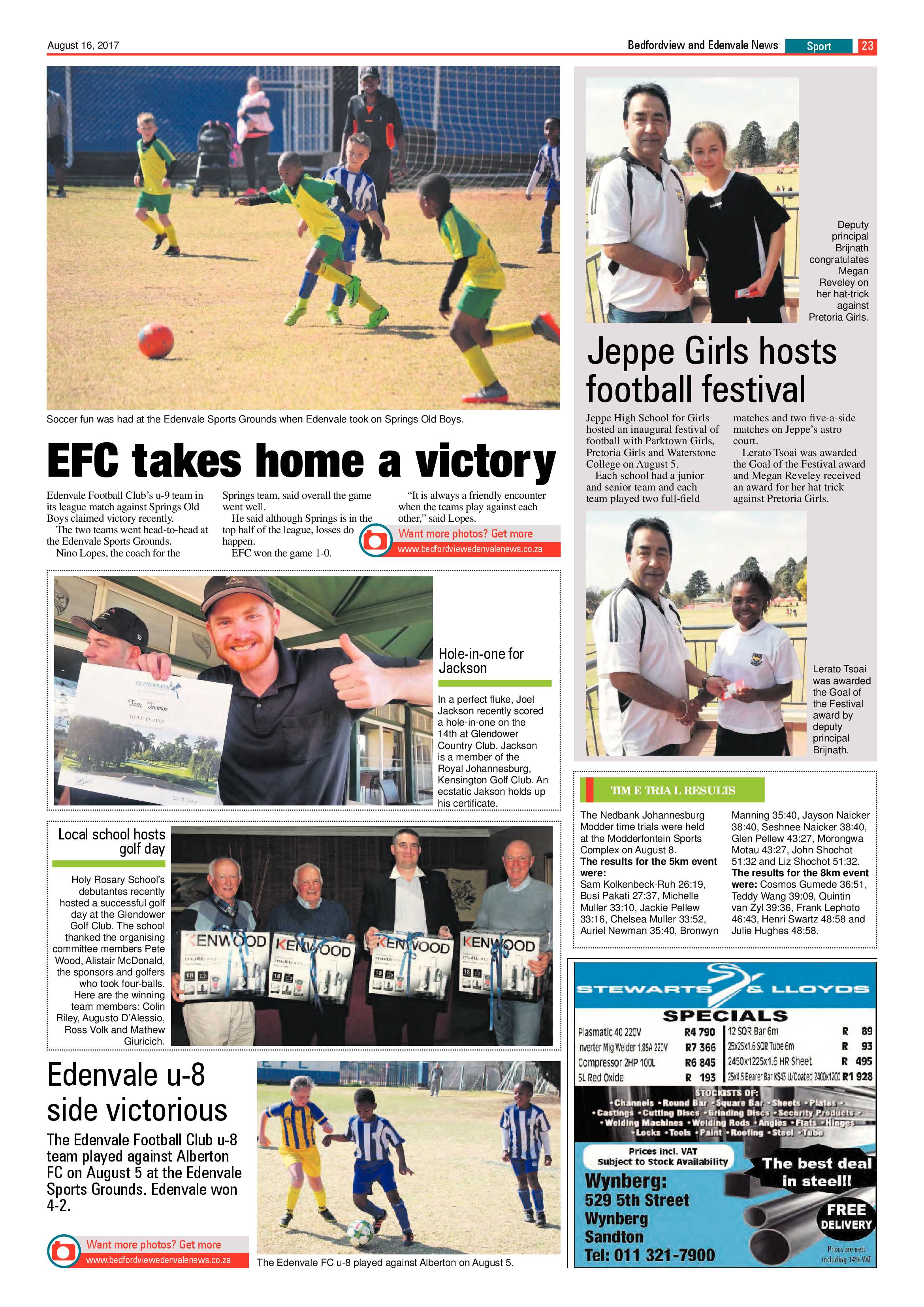Bedfordview and Edenvale News 16 August 2017 page 23