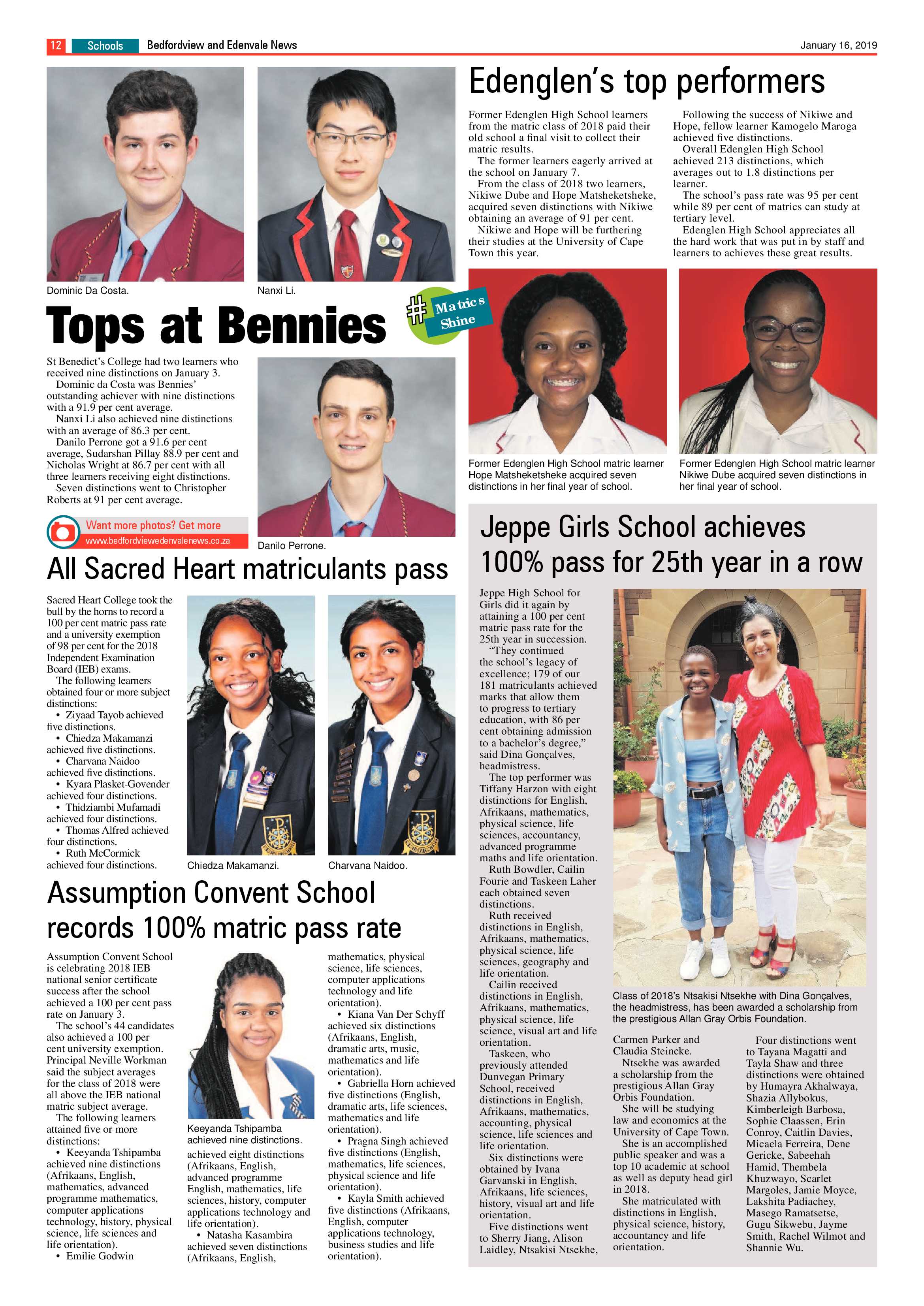 Bedfordview and Edenvale News 16 January 2019 page 12