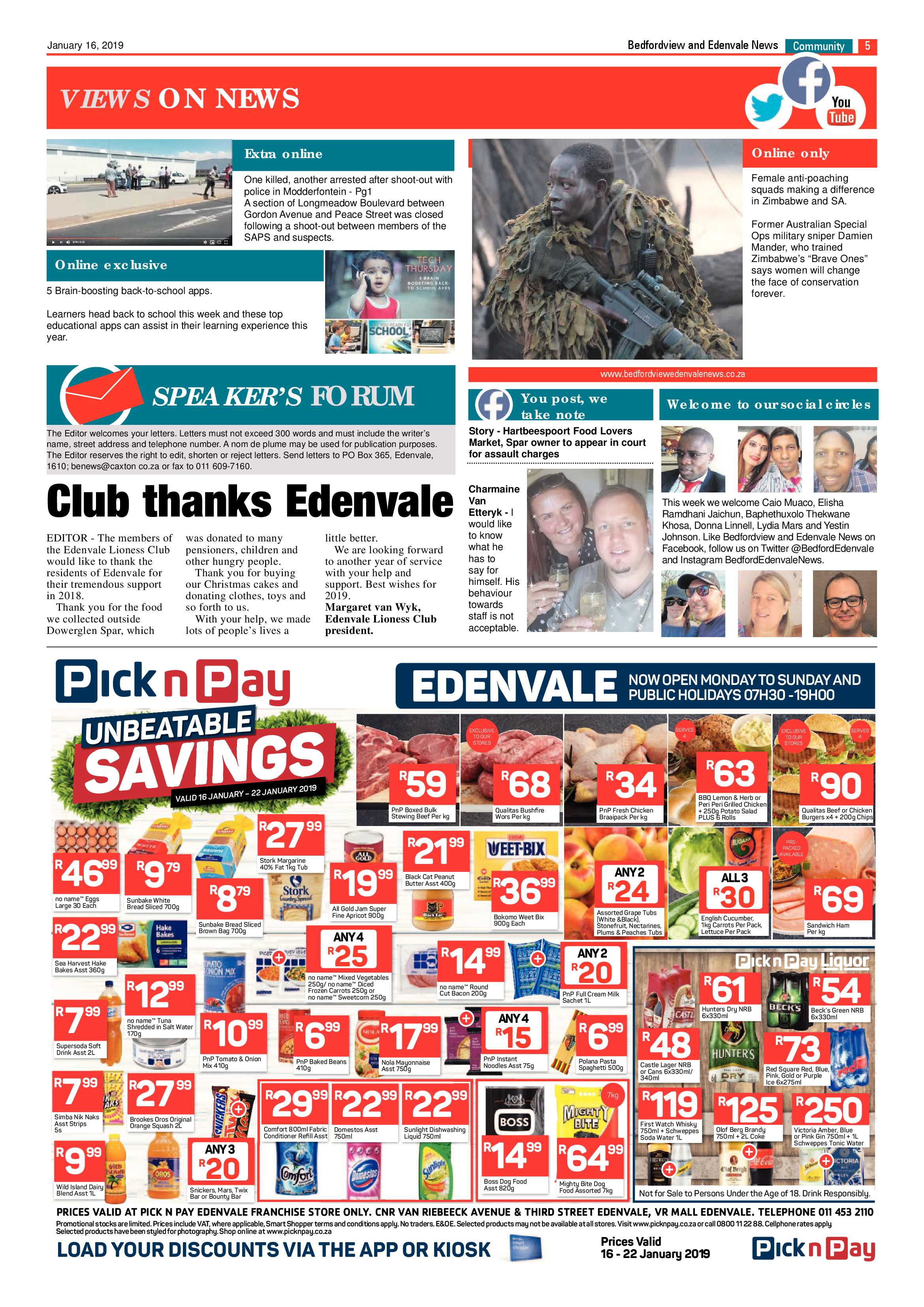 Bedfordview and Edenvale News 16 January 2019 page 5