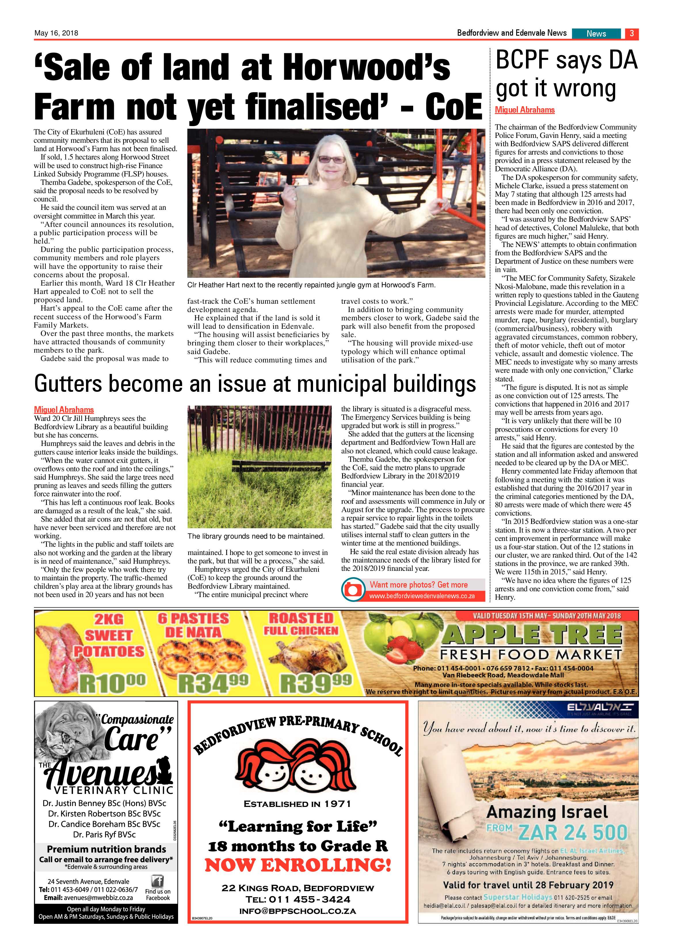 Bedfordview and Edenvale News 16 May 2018 page 3