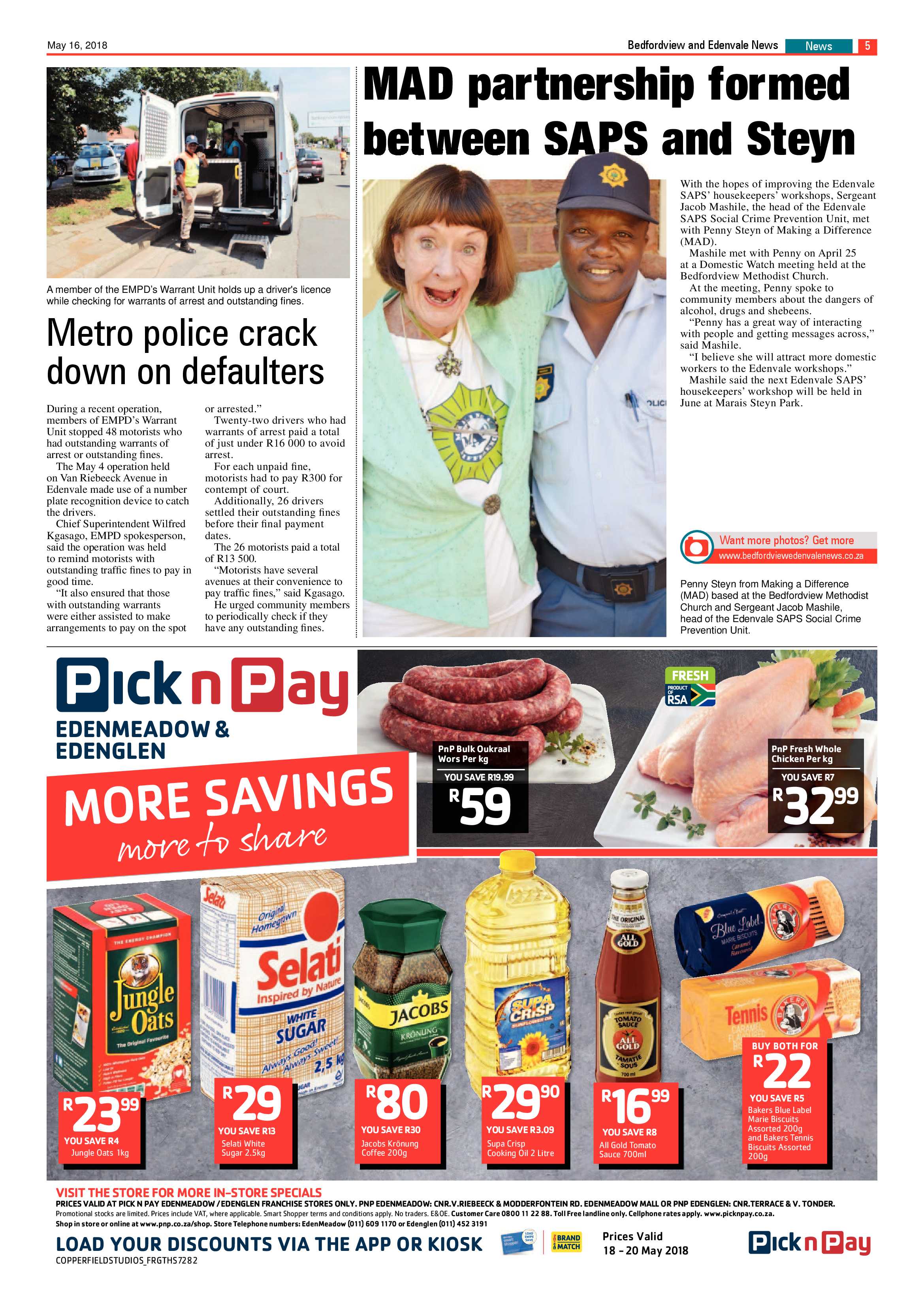 Bedfordview and Edenvale News 16 May 2018 page 5