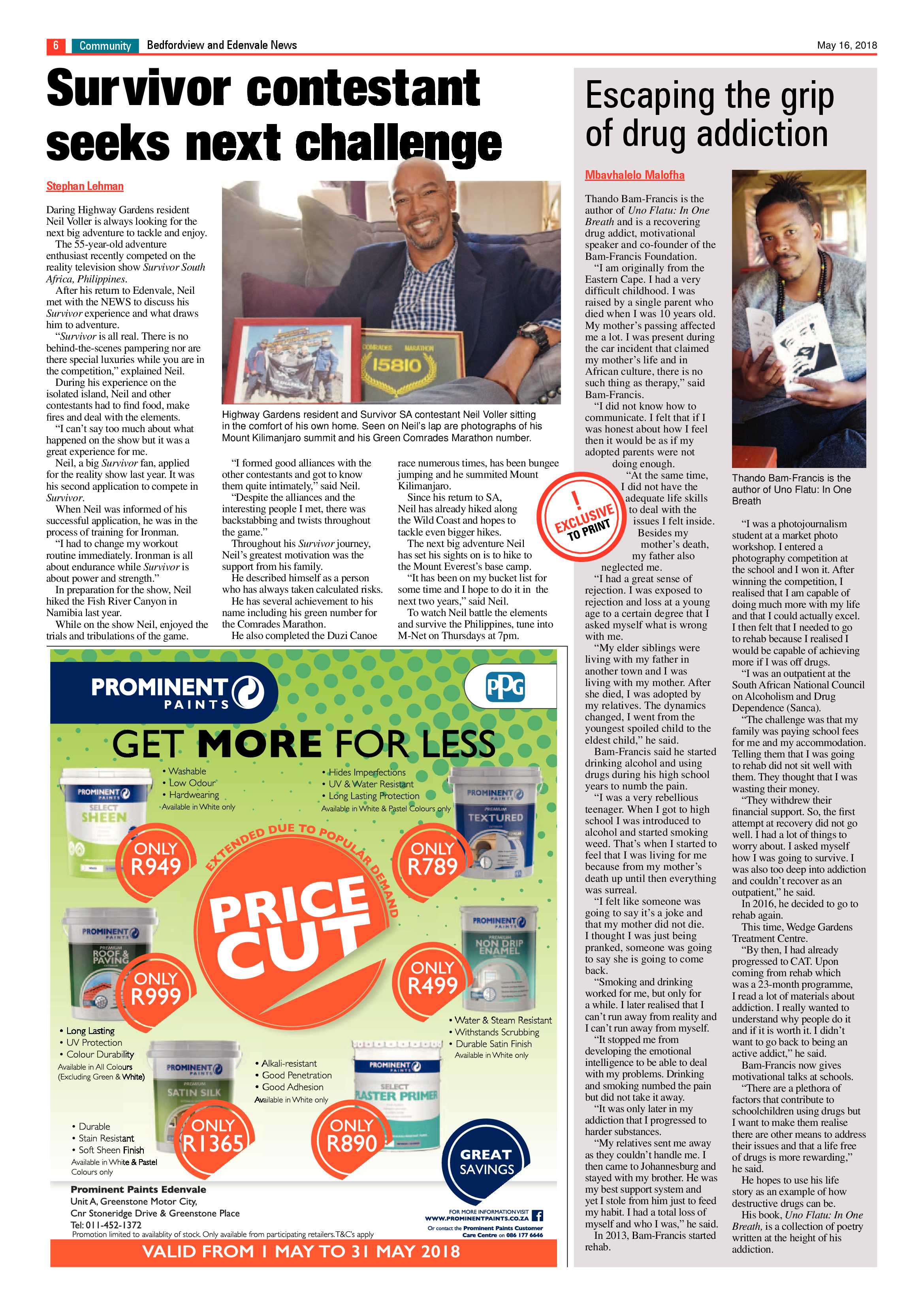 Bedfordview and Edenvale News 16 May 2018 page 6