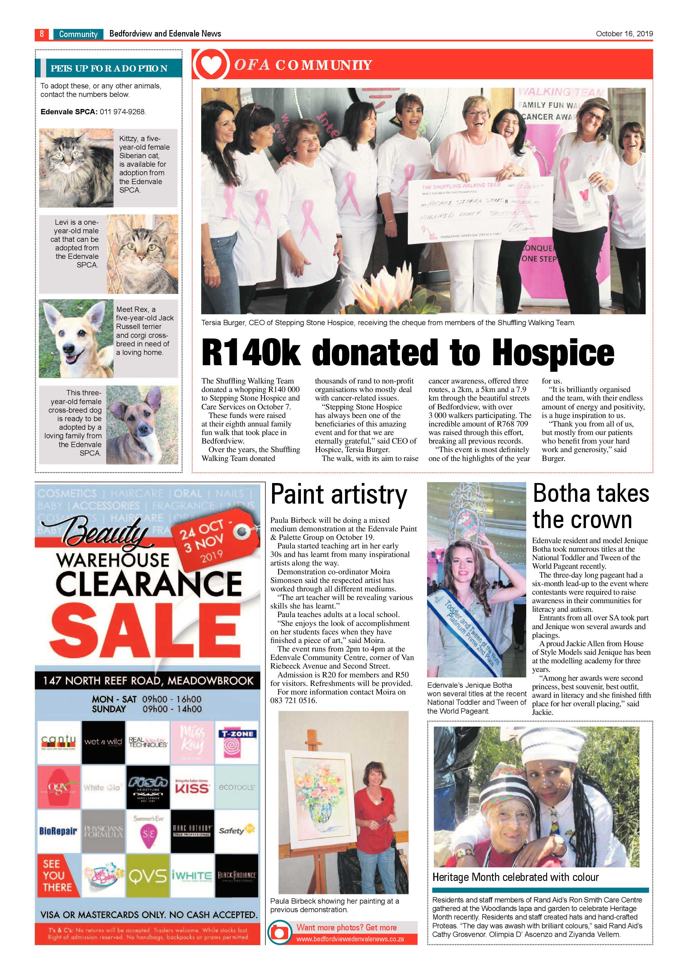 Bedfordview and Edenvale News 16 October 2019 page 8