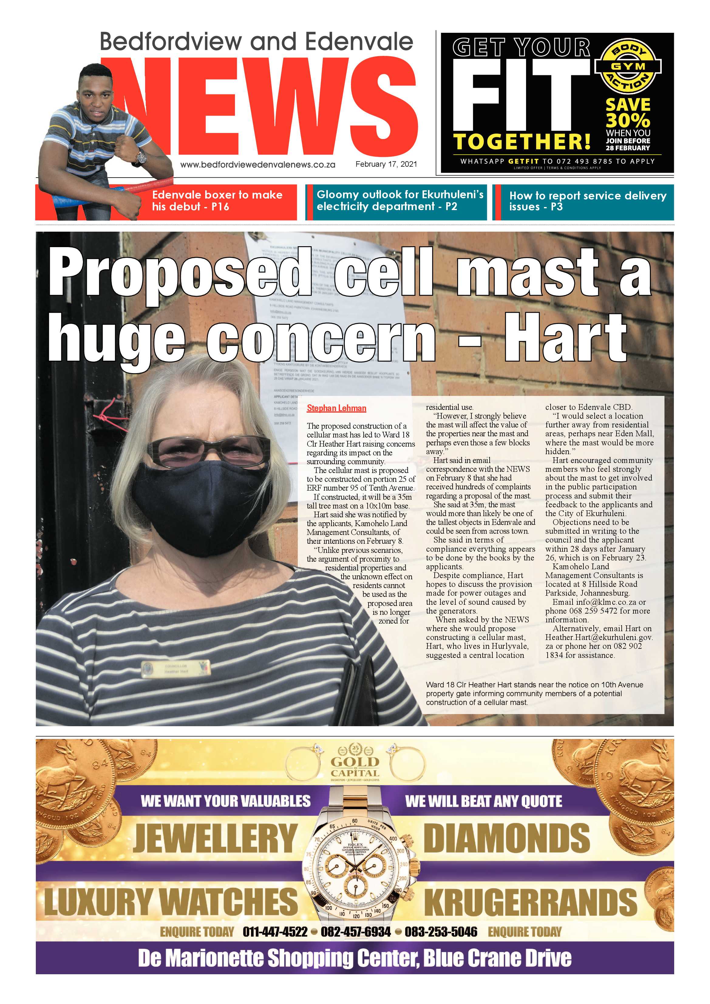 Bedfordview and Edenvale News 17 February 2021 page 1